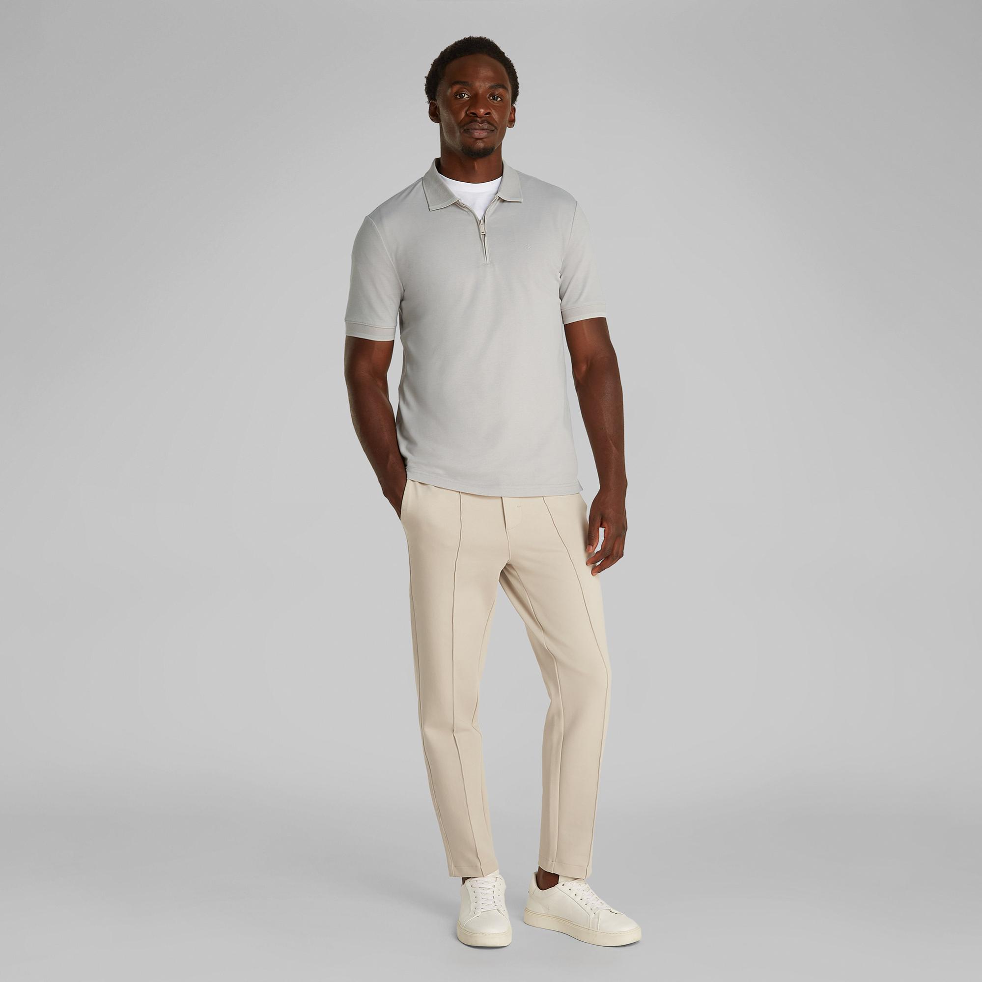 Calvin Klein Erkek Gri Polo