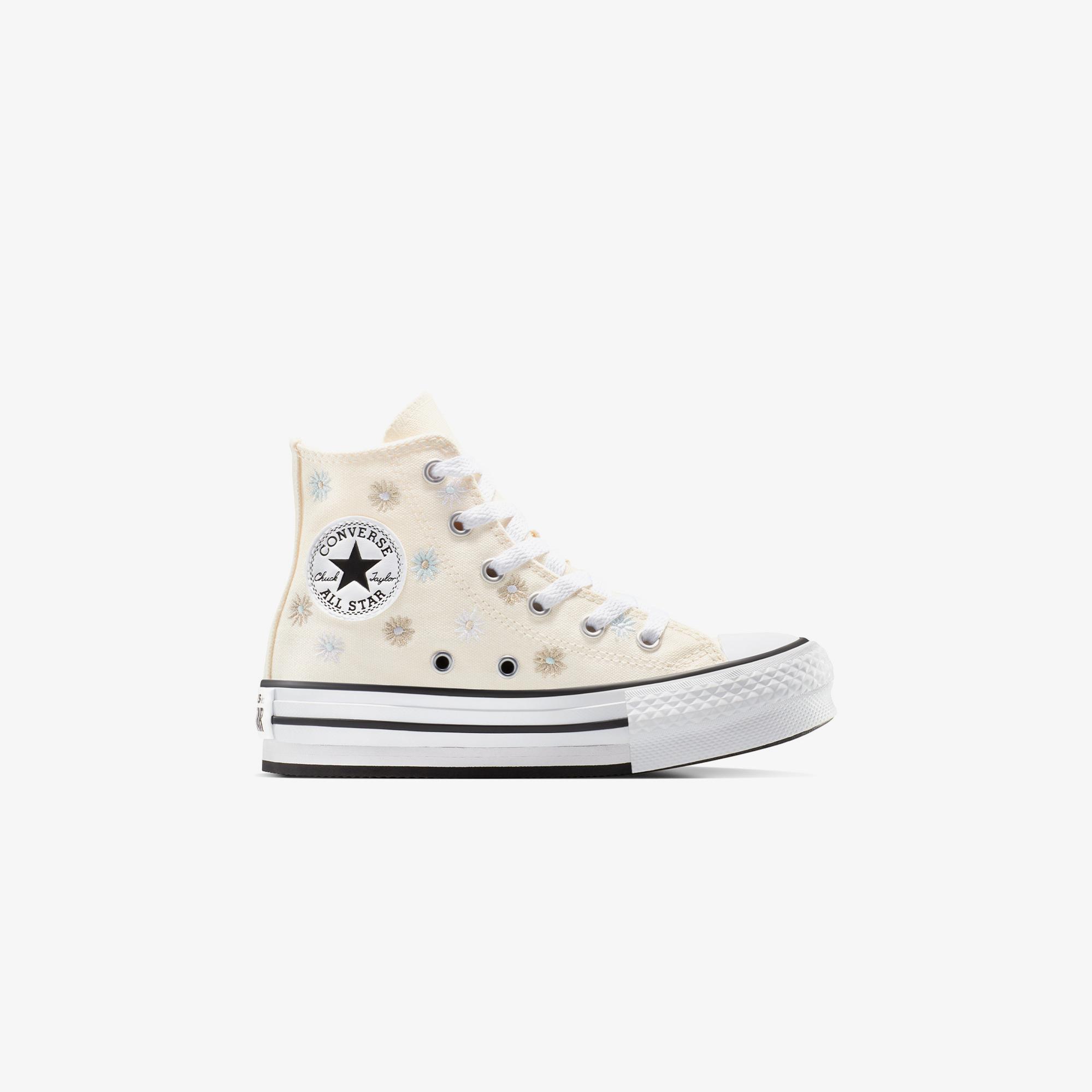 Converse Chuck Taylor All Star Platform Florals Çocuk Krem Sneaker