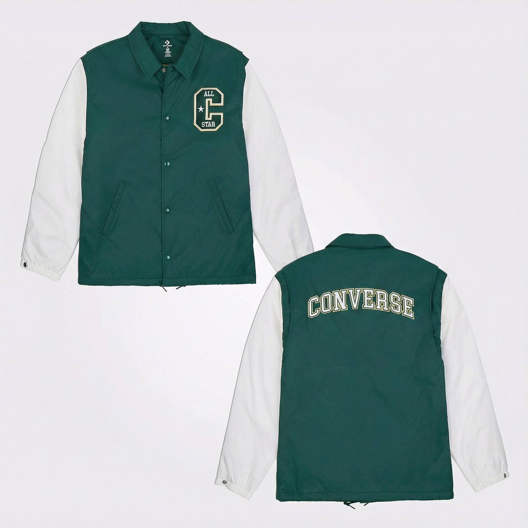 Converse Colorblocked Erkek Renk Bloklu Yeşil Ceket