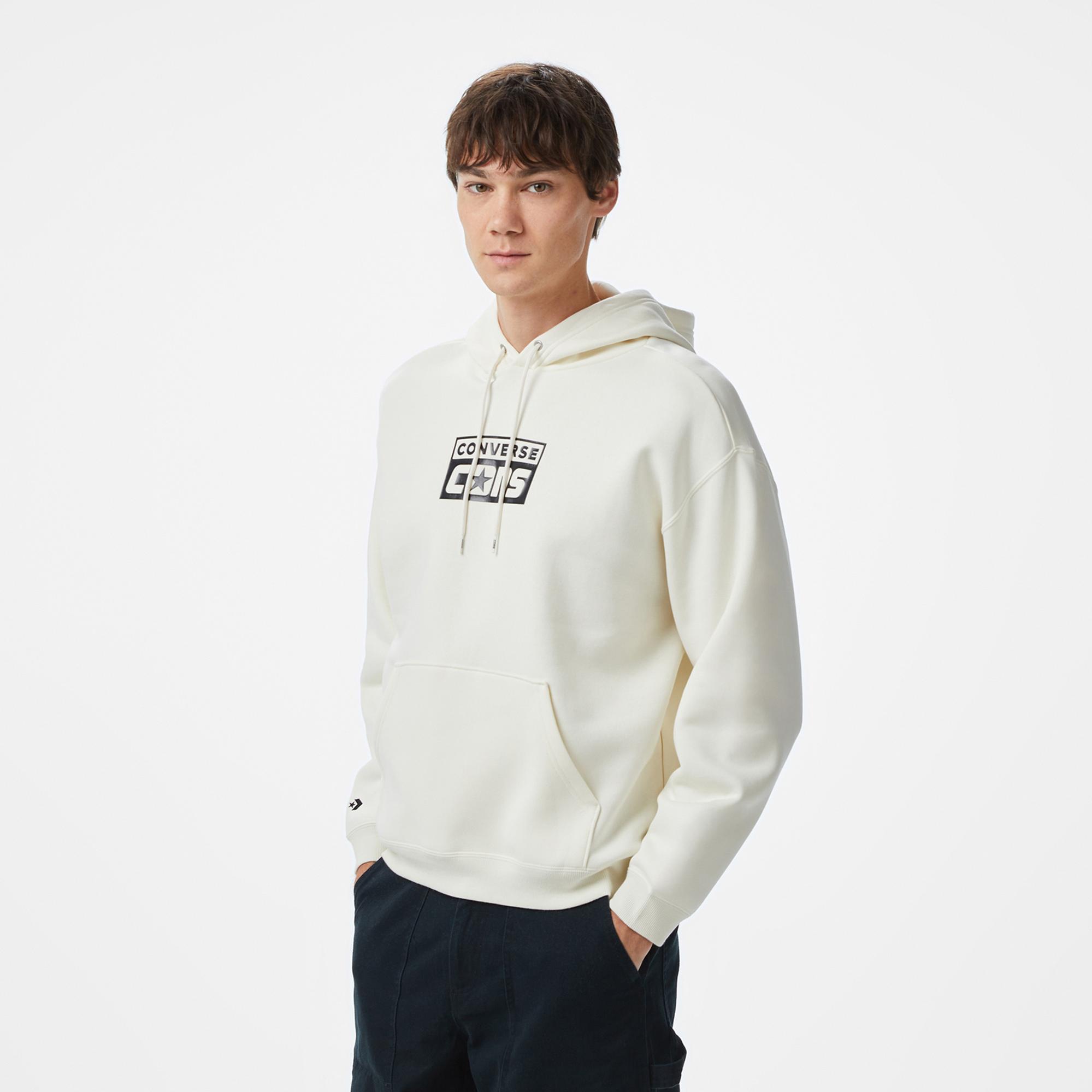 Converse Cons Erkek Krem Hoodie
