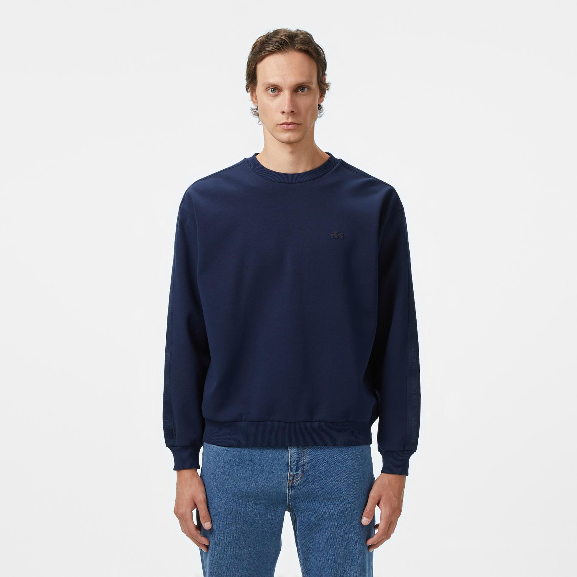 Lacoste Erkek Relaxed Fit Bisiklet Yaka Lacivert Sweatshirt