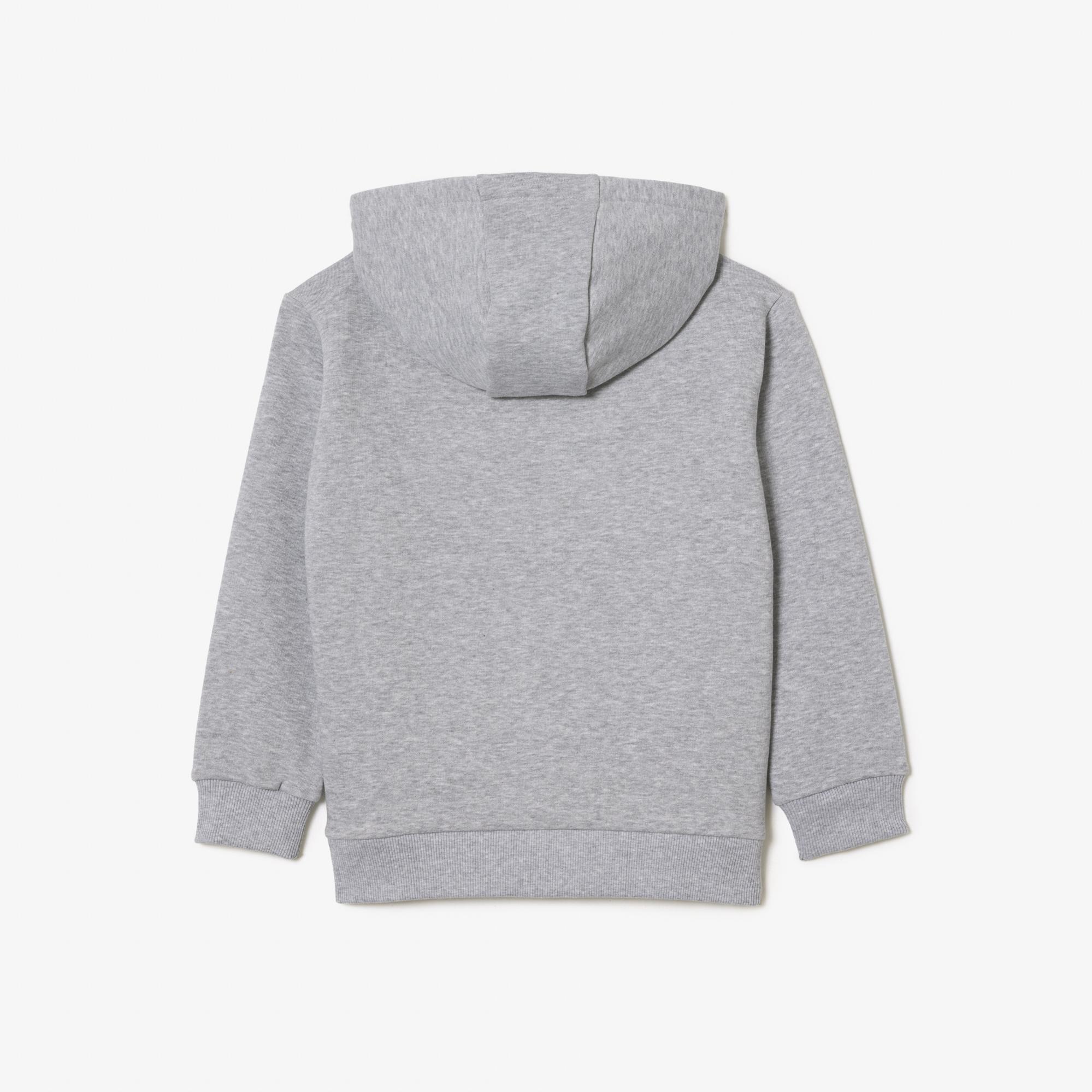 Lacoste Çocuk Kapüşonlu Gri Sweatshirt