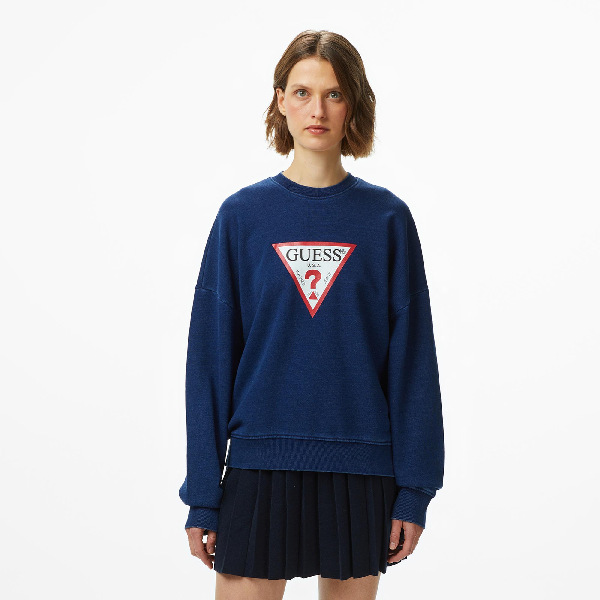 Guess Kadın Lacivert Sweatshirt