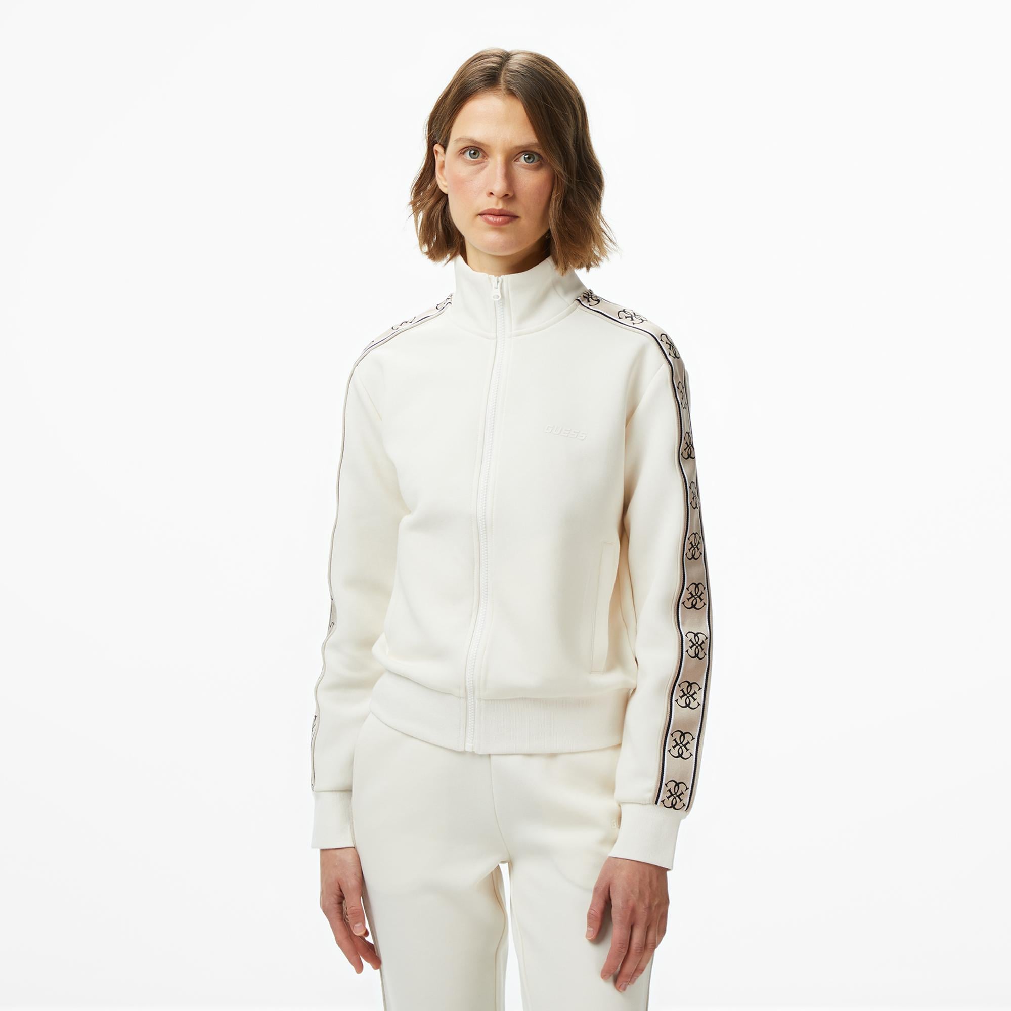 Guess Britney Kadın Beyaz Sweatshirt