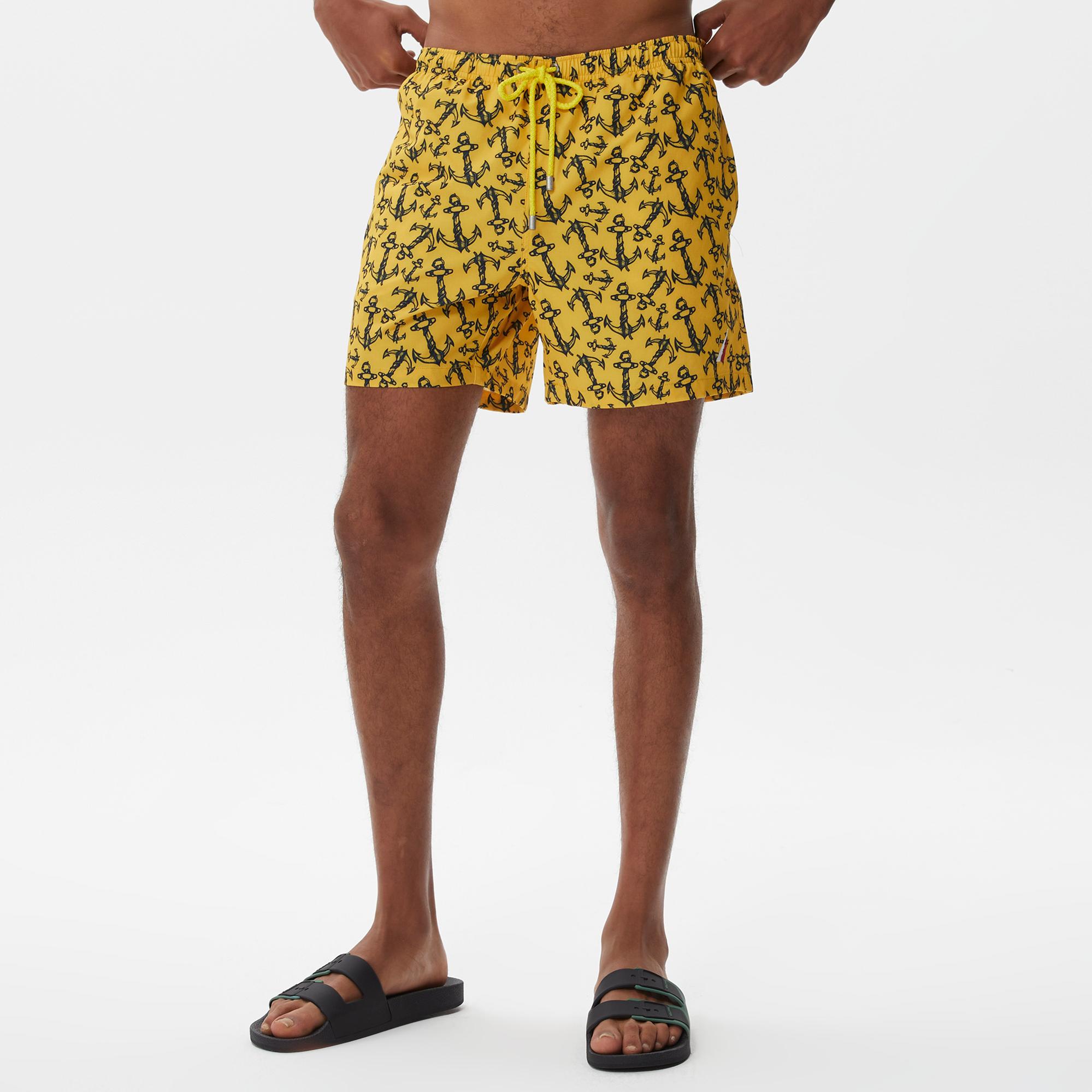 Nautica Erkek Sarı Baskılı Deniz Şortu