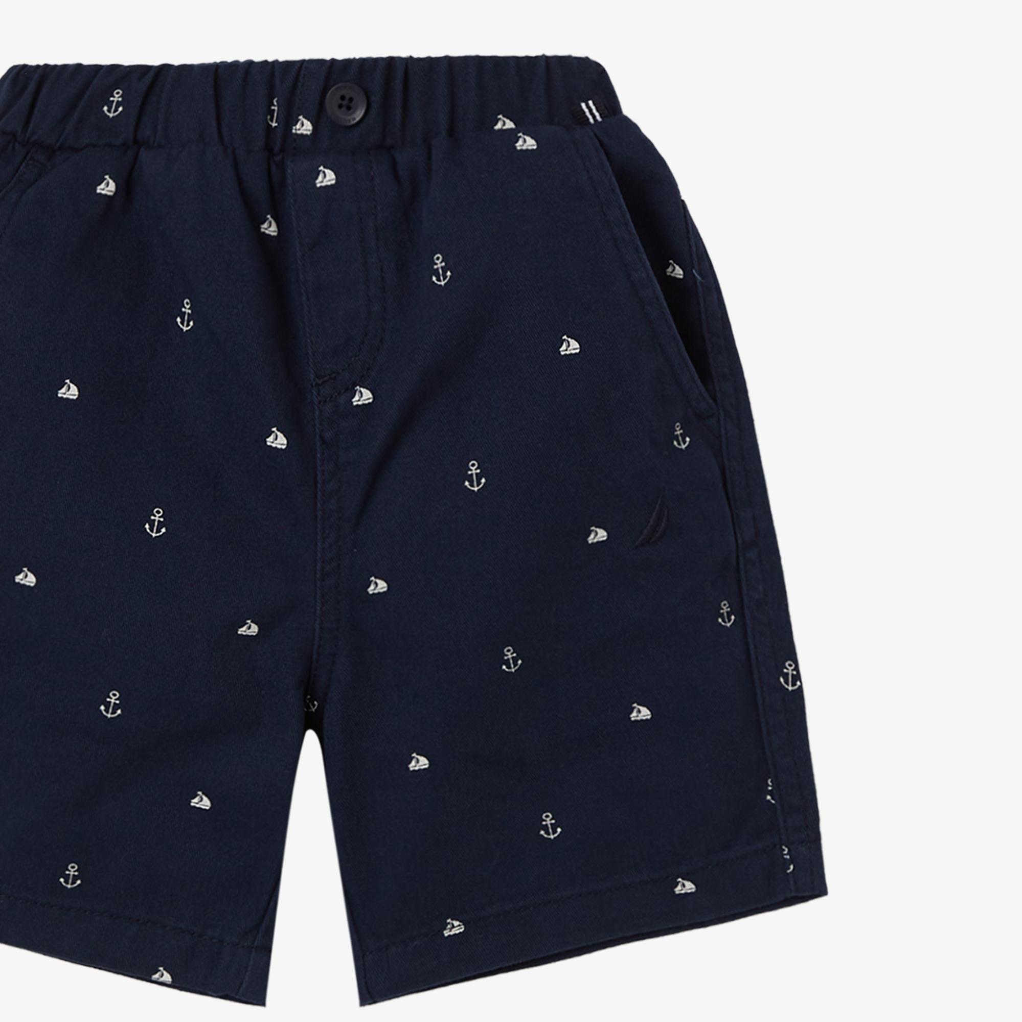 Nautica Erkek Çocuk Lacivert Standart Fit Desenli Şort