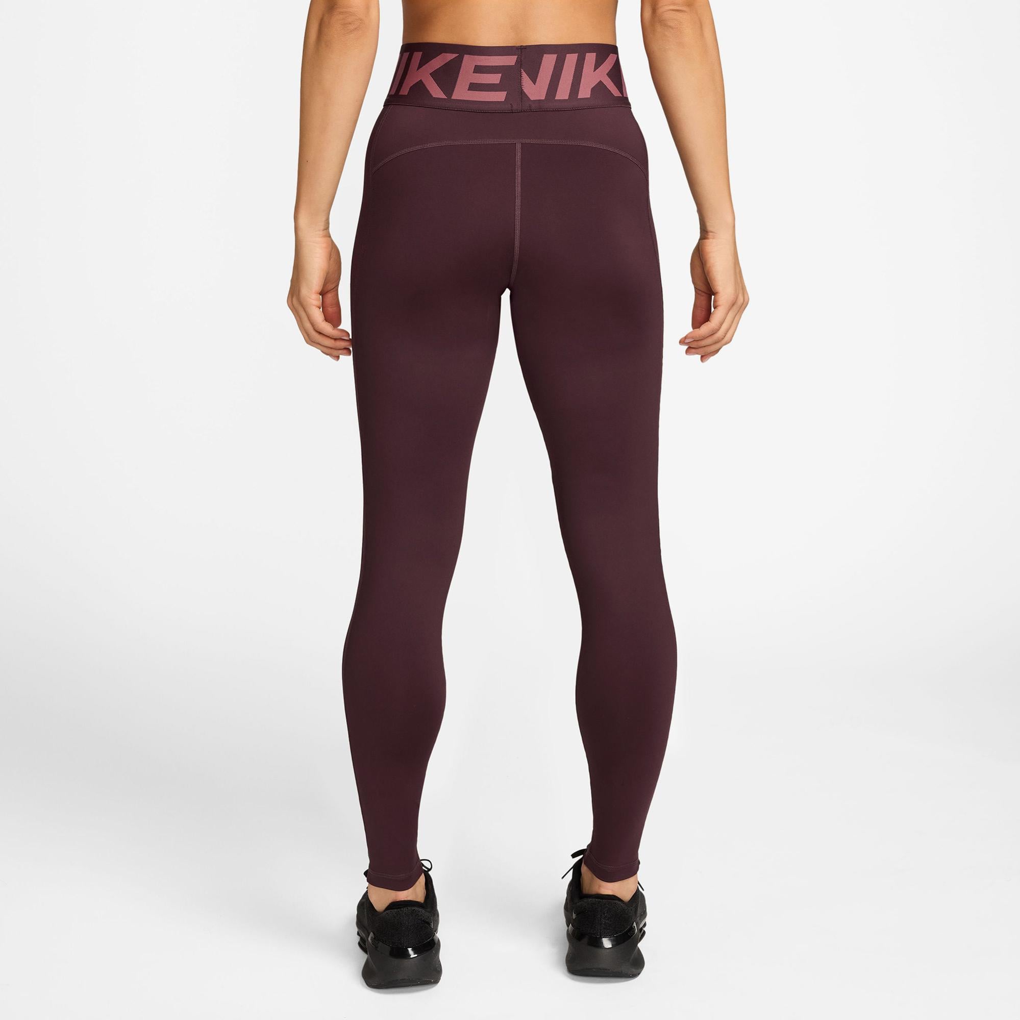 Nike Pro Sculpt Dri-Fit Kadın Bordo Tayt