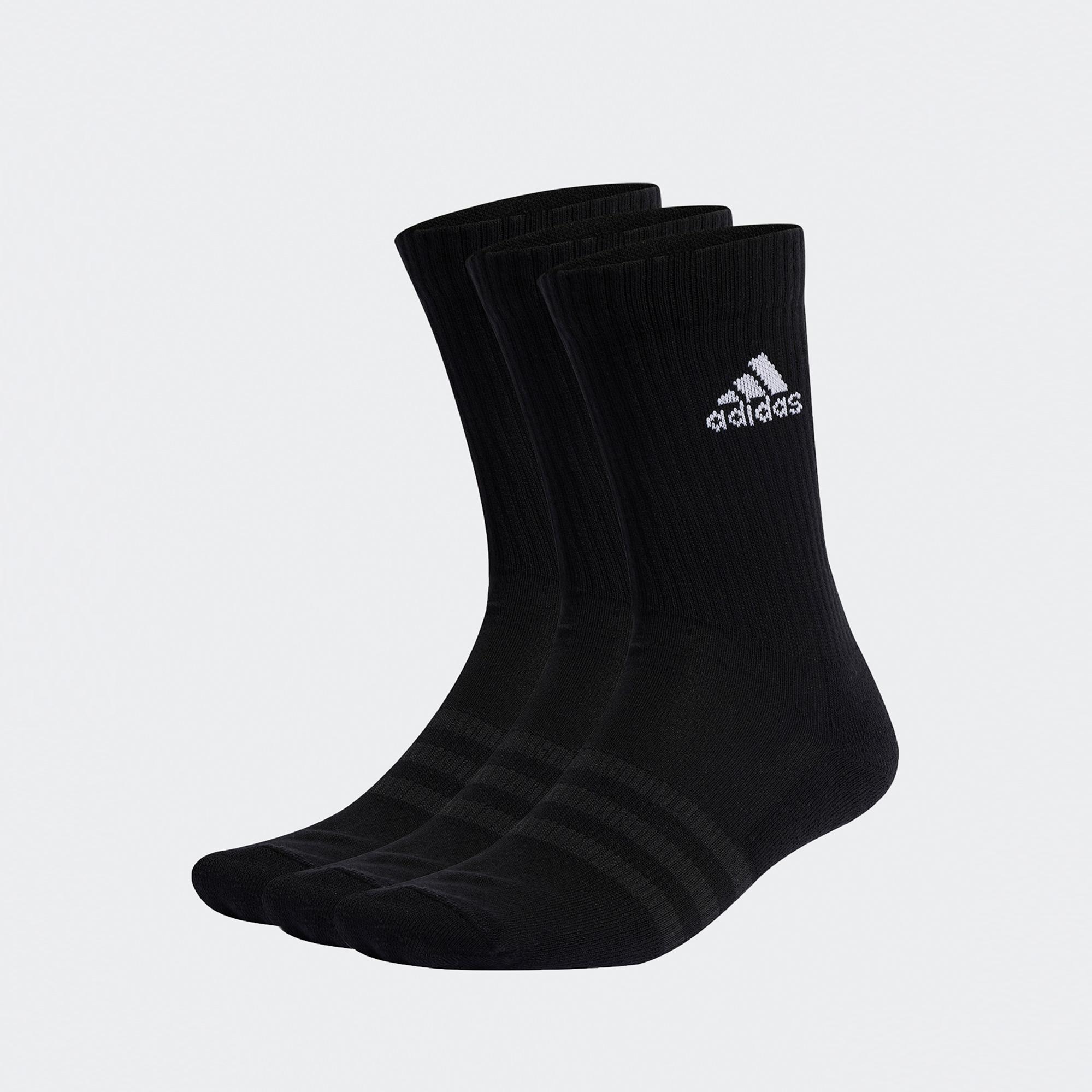 adidas Yastıklamalı Bilekli 3' lü Unisex Siyah Çorap