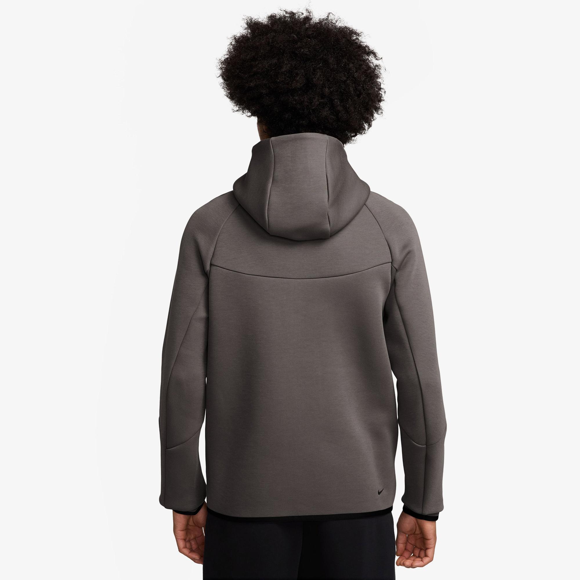 Nike Tech Fleece Erkek Gri Kapüşonlu Hoodie