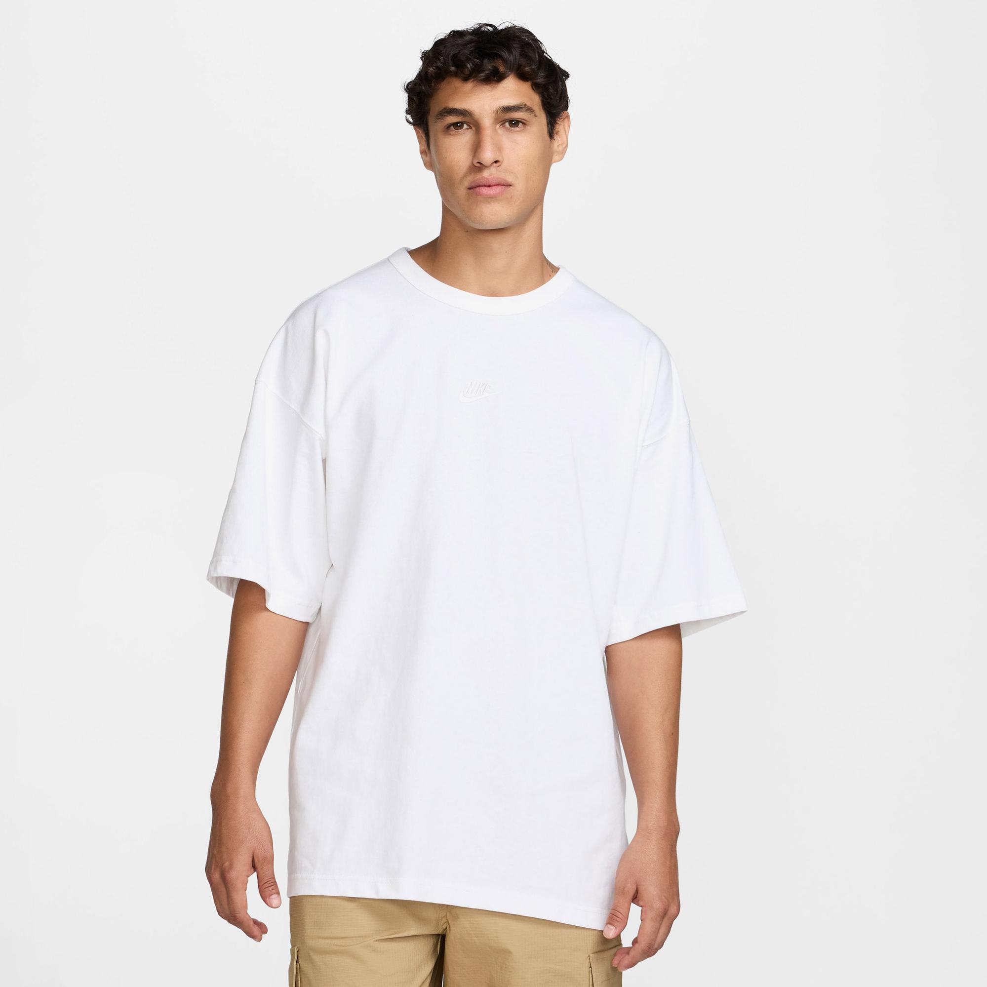 Nike Sportswear Premium Essentials Erkek Beyaz T-Shirt