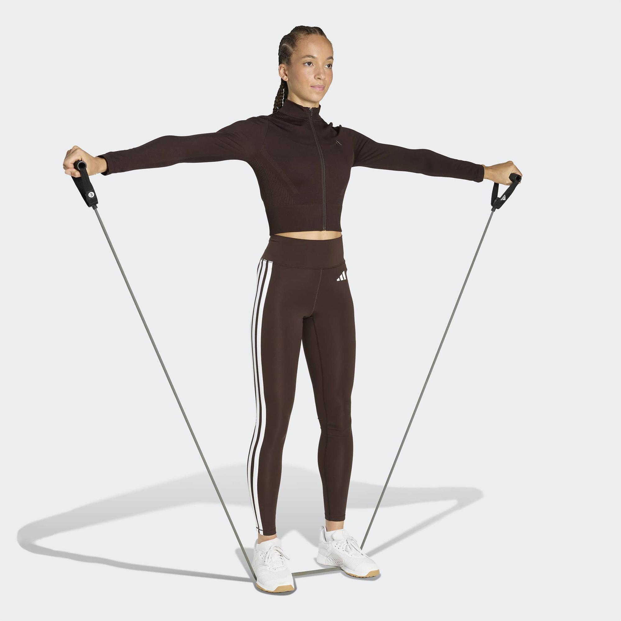 adidas Workout Essentials Kadın Kahverengi Sweatshirt