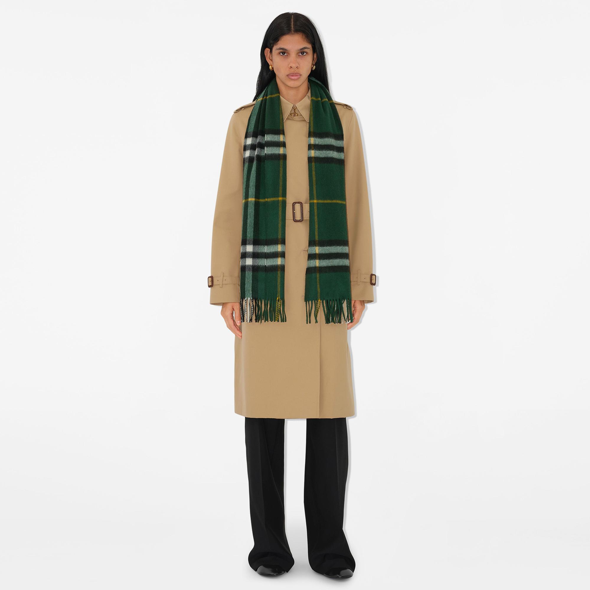 Burberry Check Kaşmir Kadın Yeşil Atkı