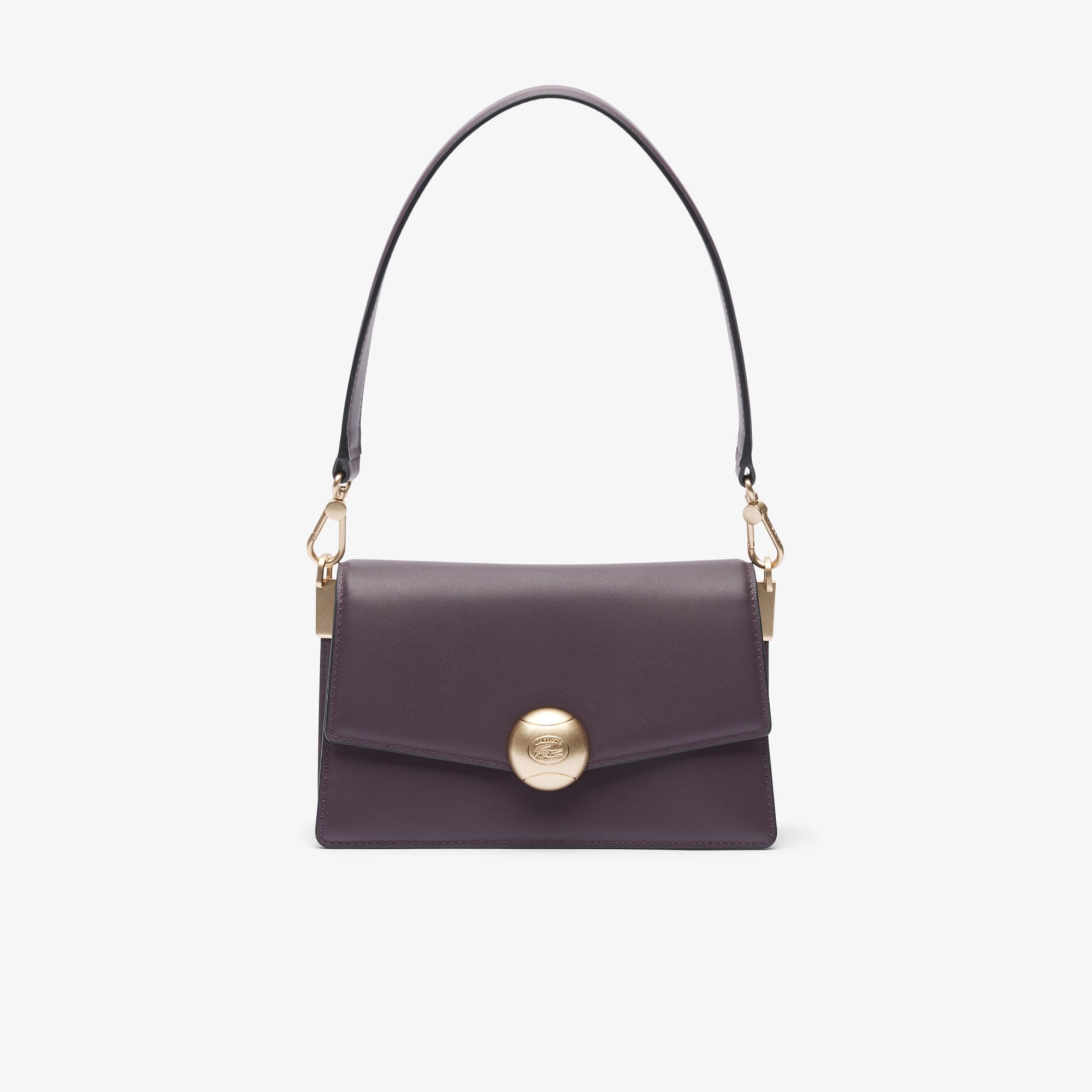 Lacoste Tennis Bliss Kadın Deri Bordo Omuz Çantası