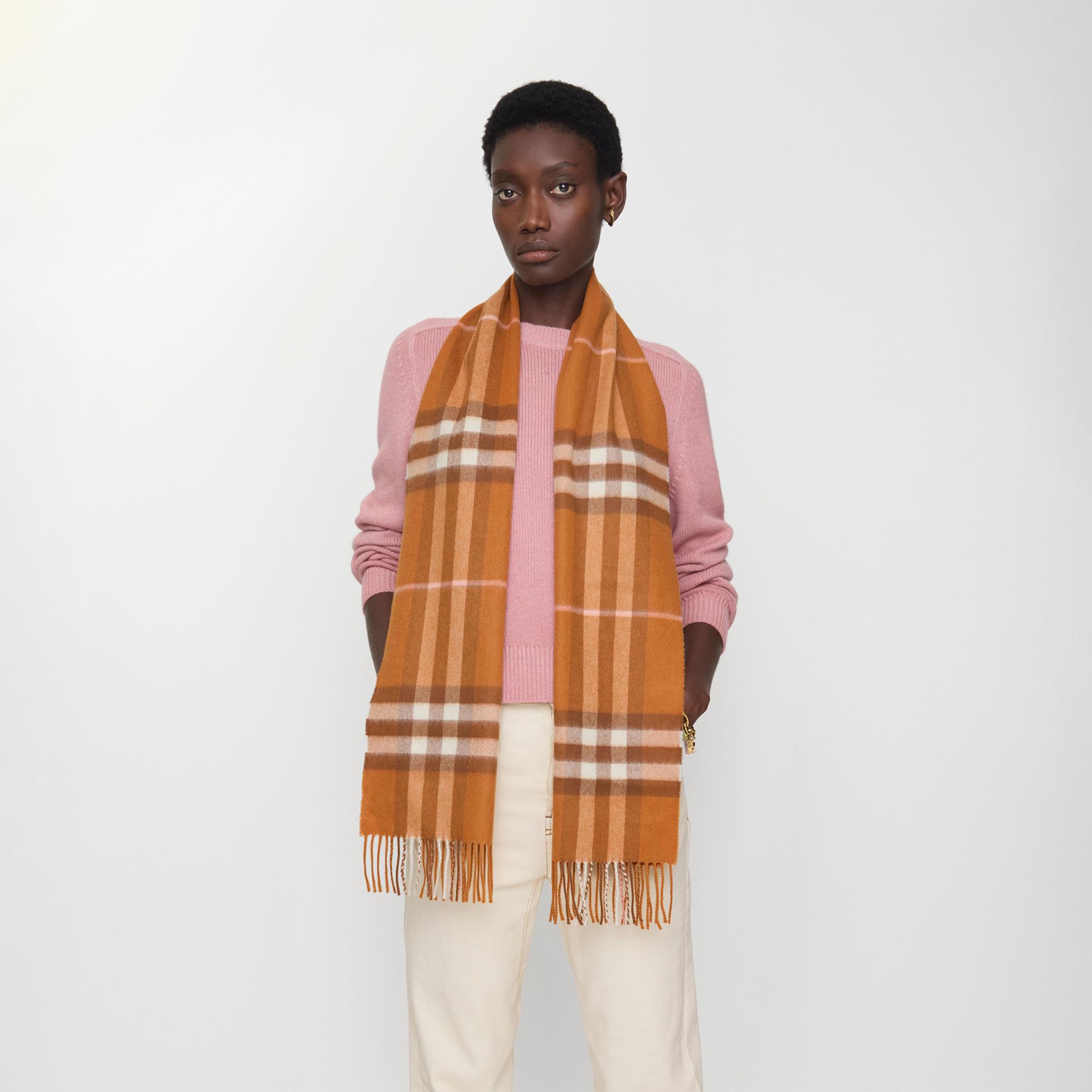 Burberry Gıant Check Kadın Turuncu Atkı