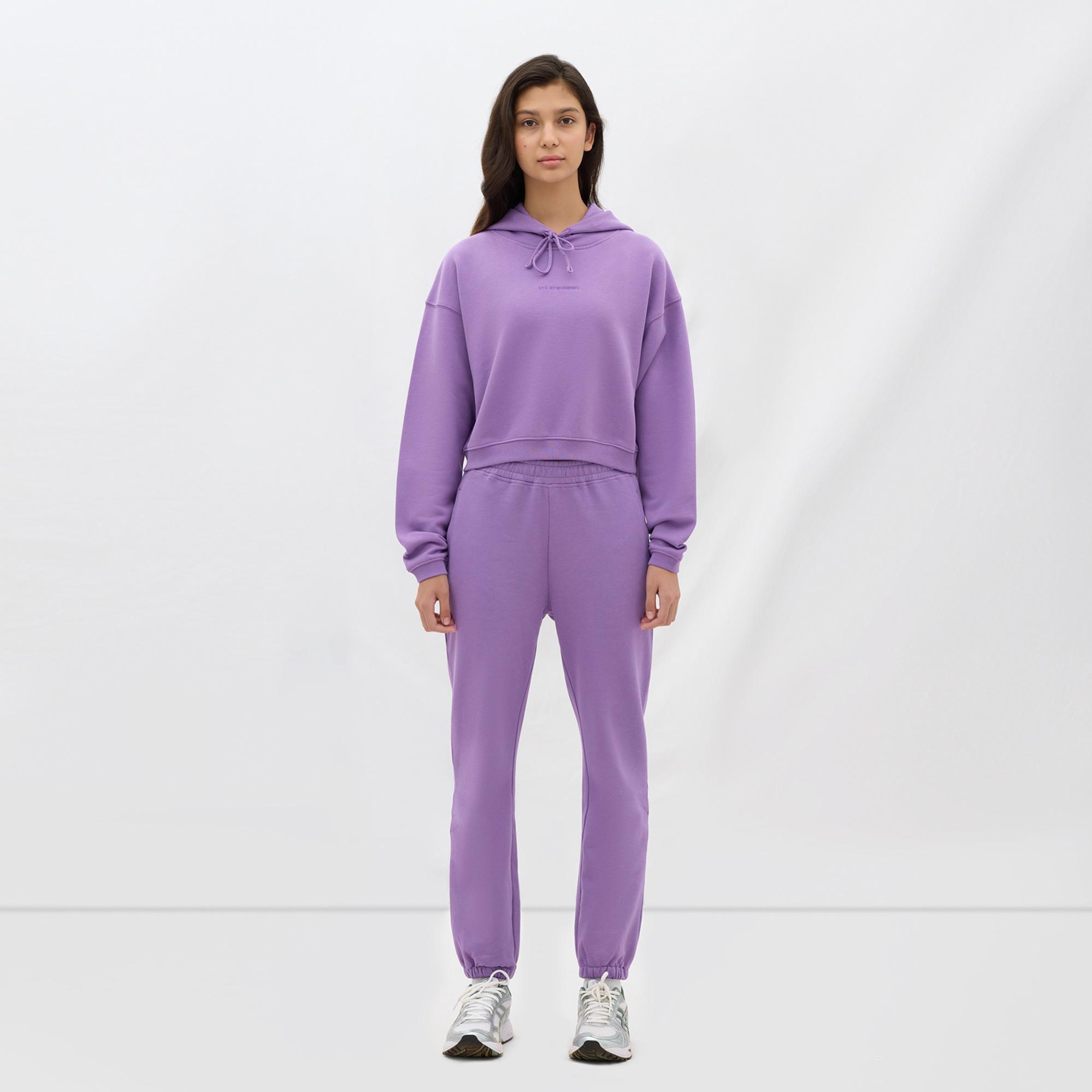 Les Benjamins Essential Kadın Mor Hoodie