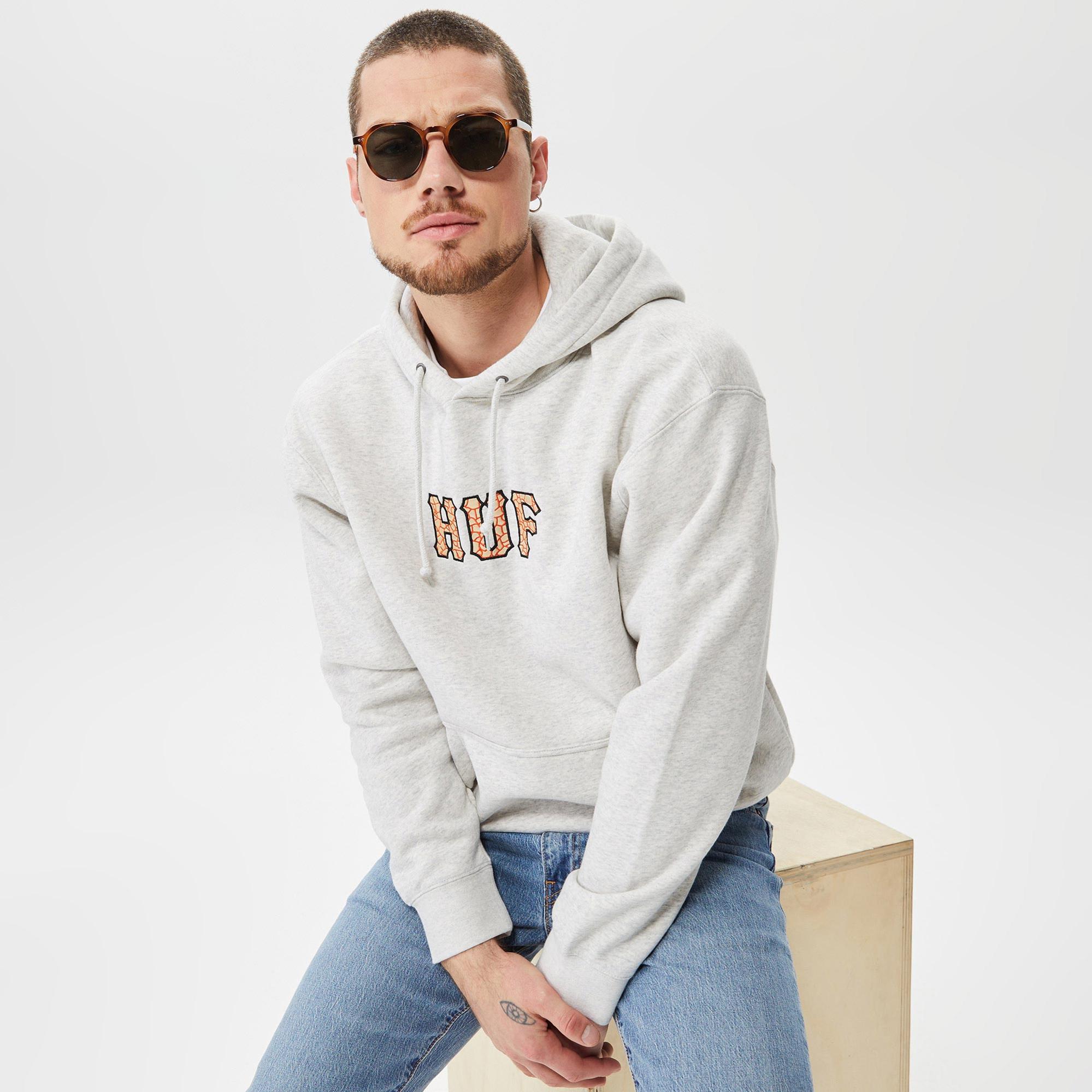 Huf Quake Conditions Erkek Gri Hoodie