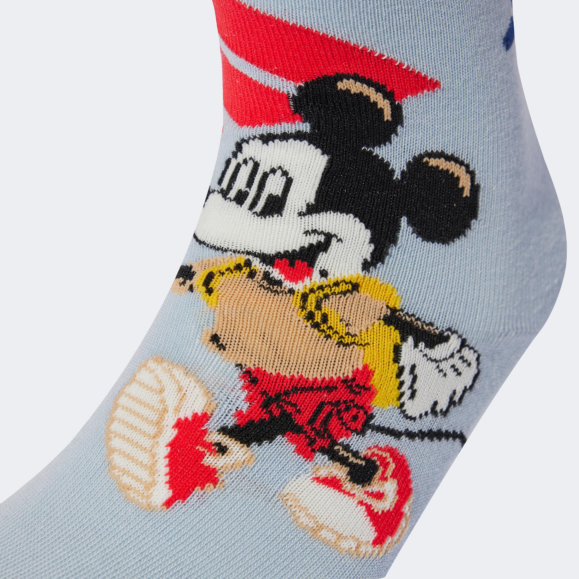 adidas X Disney Mickey Mouse Çocuk Beyaz/Mavi/Lacivert 3'lü Çorap