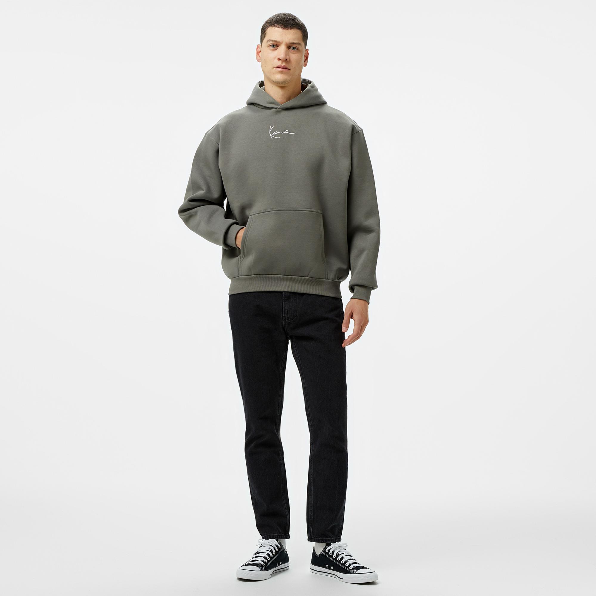 Karl Kani Small Signature Essential Os Erkek Gri Hoodie