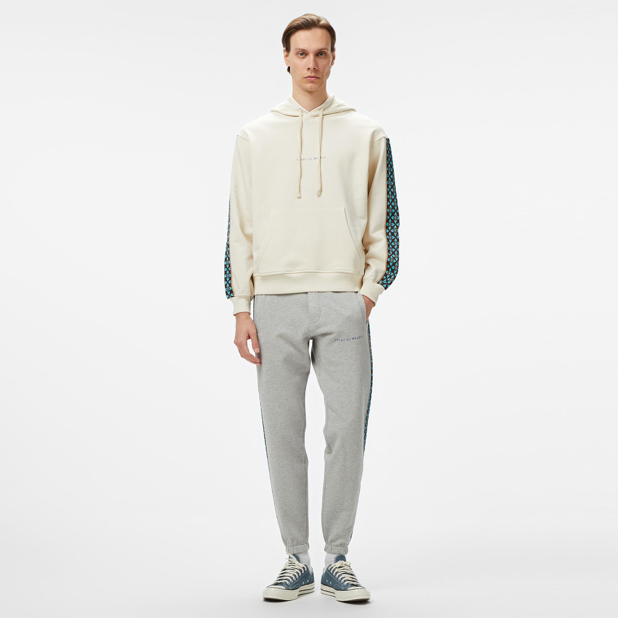 Story Of Angels Soa Dream Logo Band Erkek Krem Hoodie