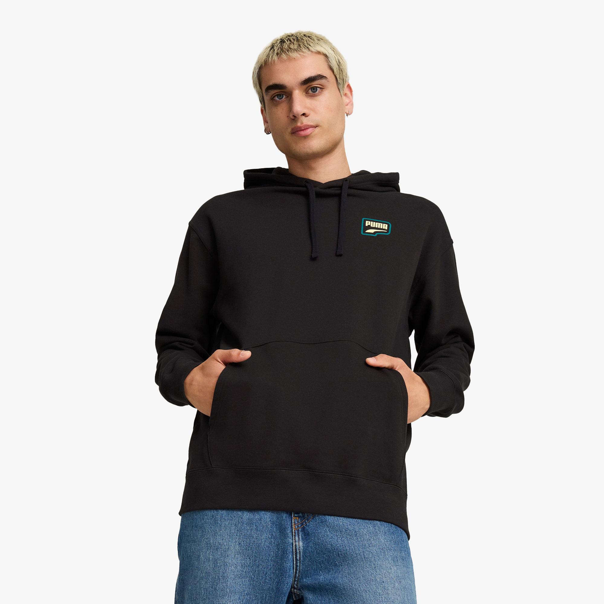 Puma Downtown Graphic Hoodie Unisex Siyah Hoodie