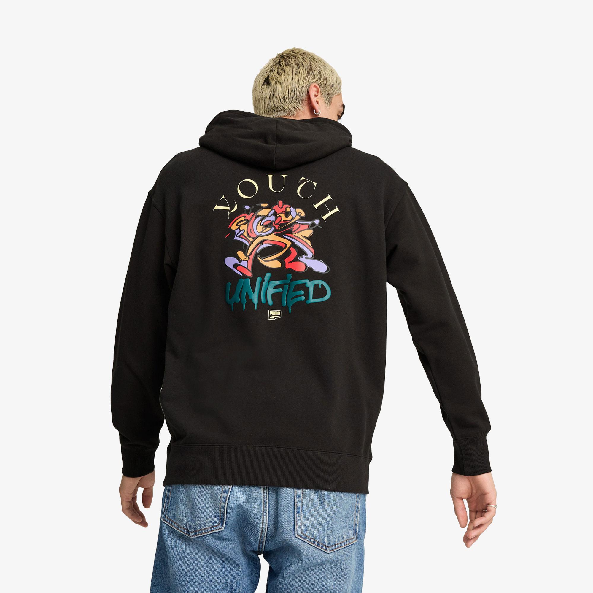 Puma Downtown Graphic Hoodie Unisex Siyah Hoodie