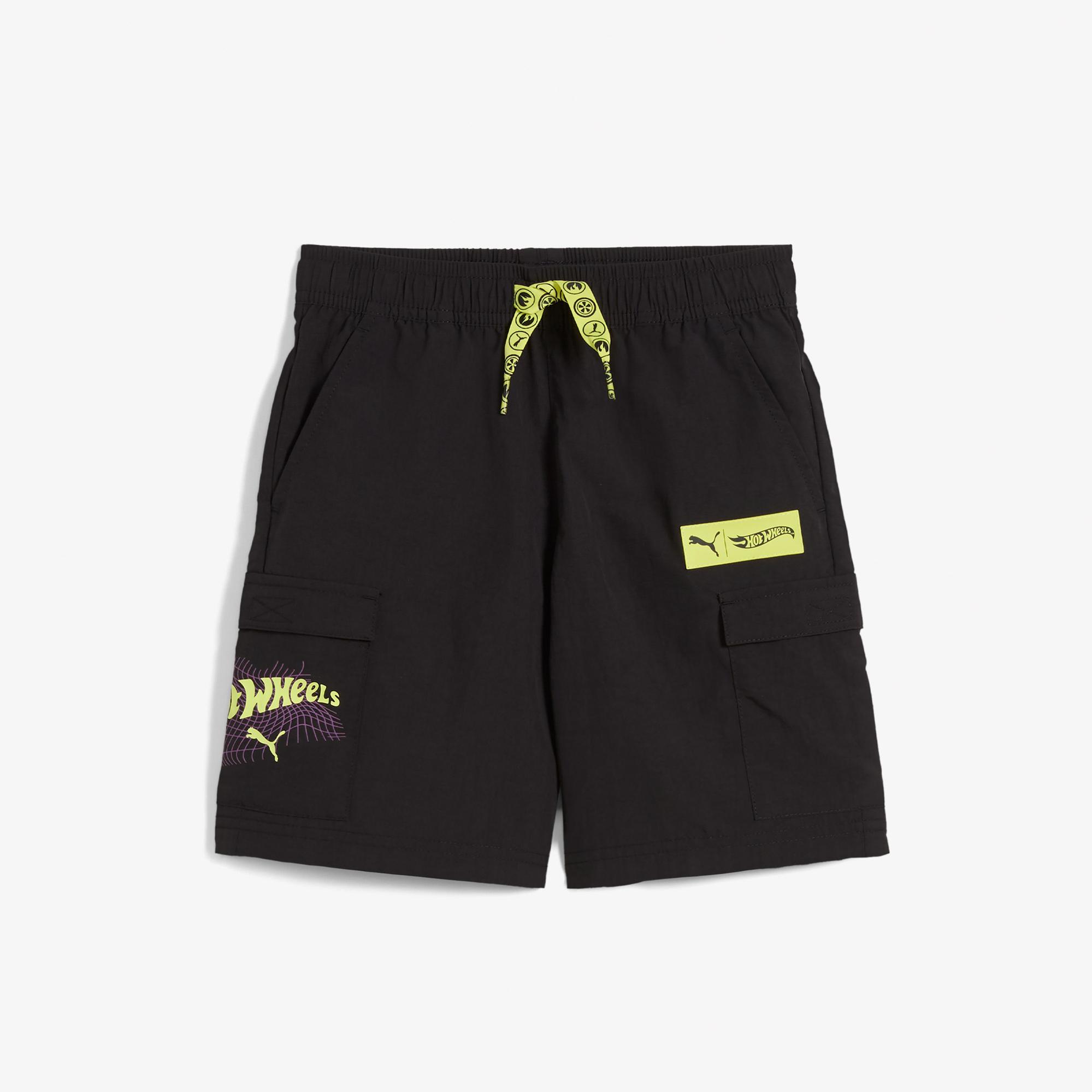 Puma X Hot Wheels Çocuk Siyah Şort