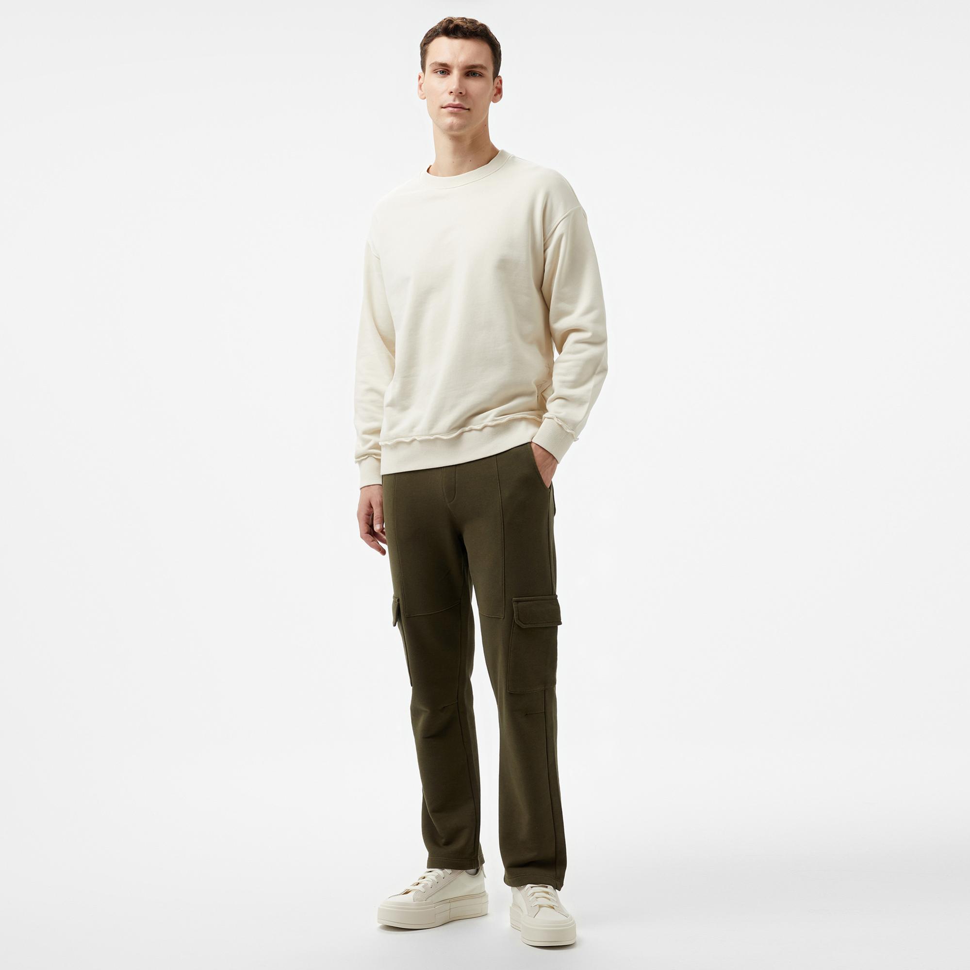 The Stay Line Classic Erkek Krem Sweatshirt