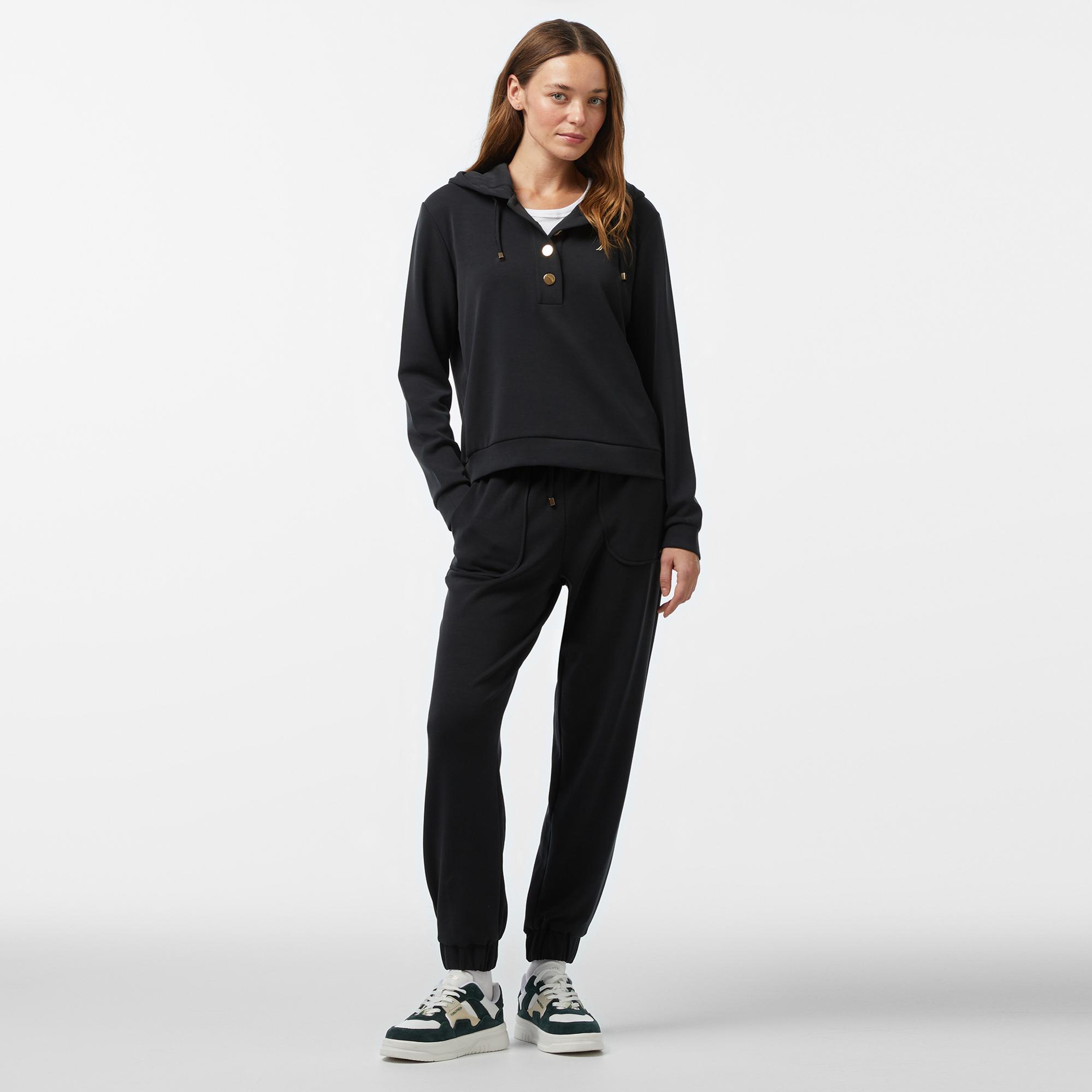 Nautica Kadın Siyah Regular Fit Sweatshirt