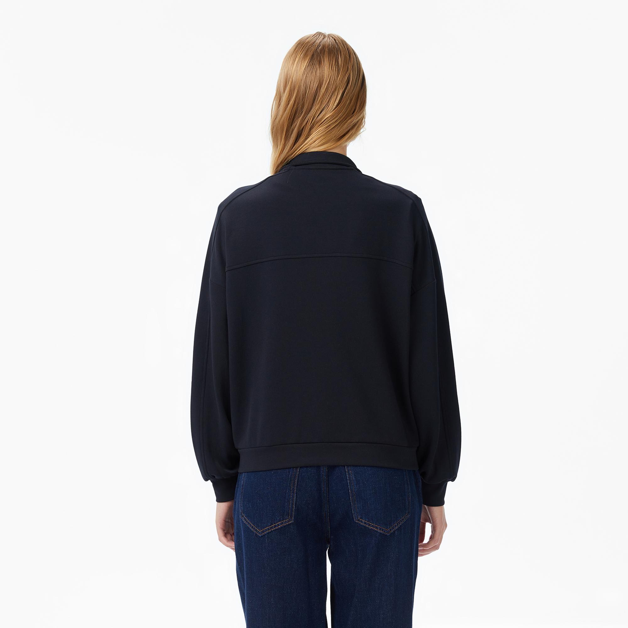 Nautica Kadın Siyah Oversize Sweatshirt