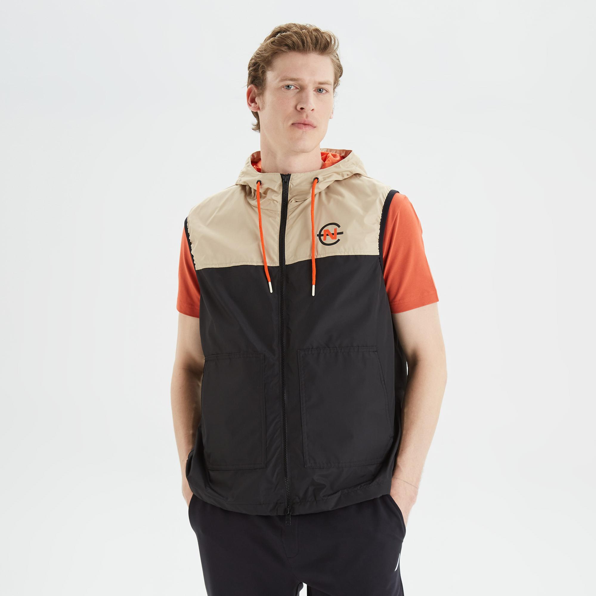 Nautica Erkek Siyah Baskılı Yelek