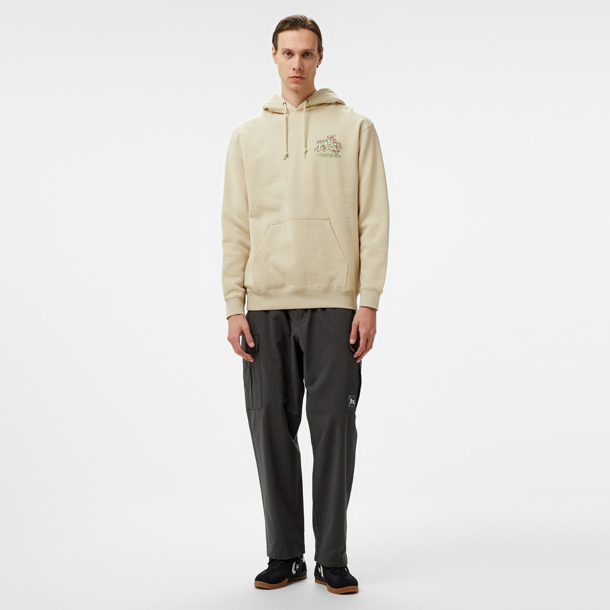 Huf Productions P/O Erkek Bej Hoodie