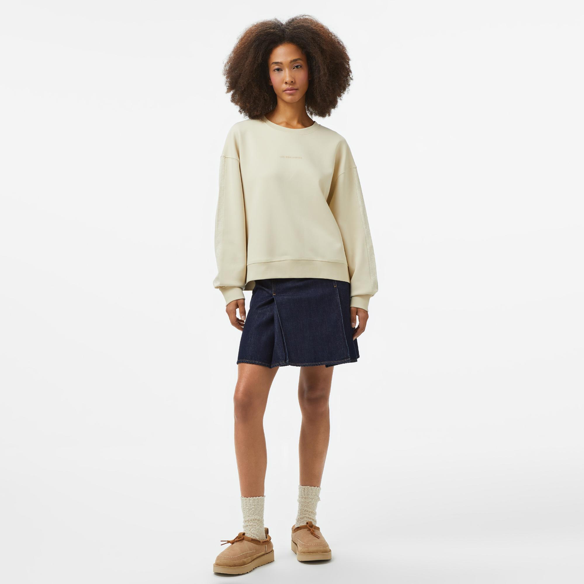 Les Benjamins Classics Kadın Krem Sweatshirt