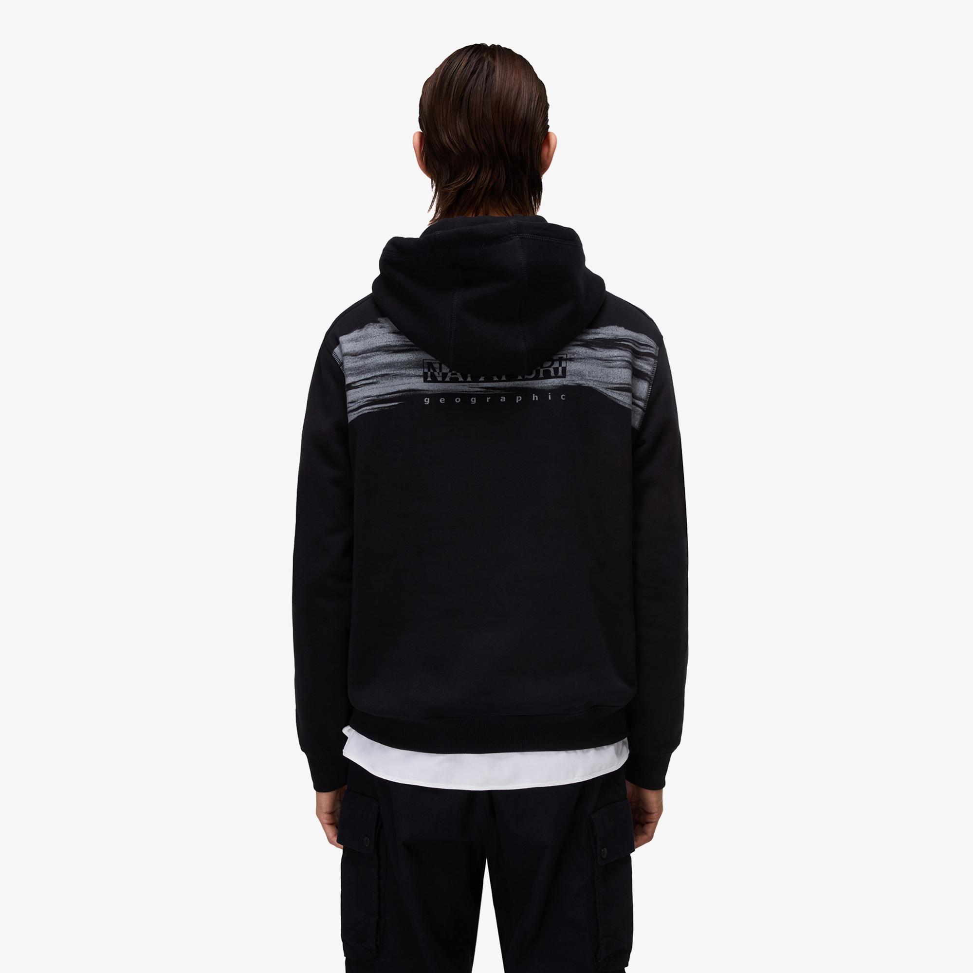 Napapijri B-Back Graphic Erkek Siyah Sweatshirt