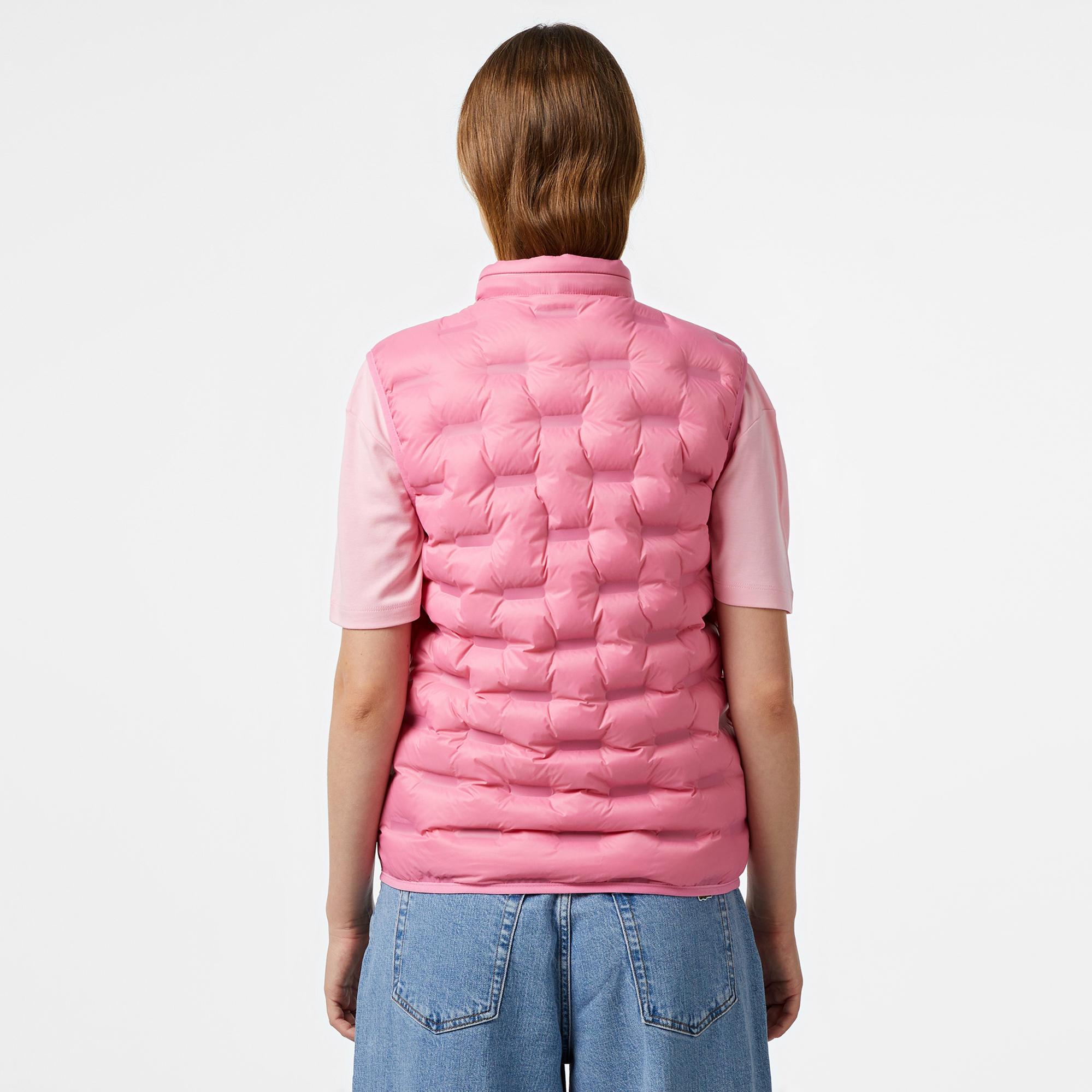 Lacoste Kadın Regular Fit Kapüşonlu Pembe Yelek