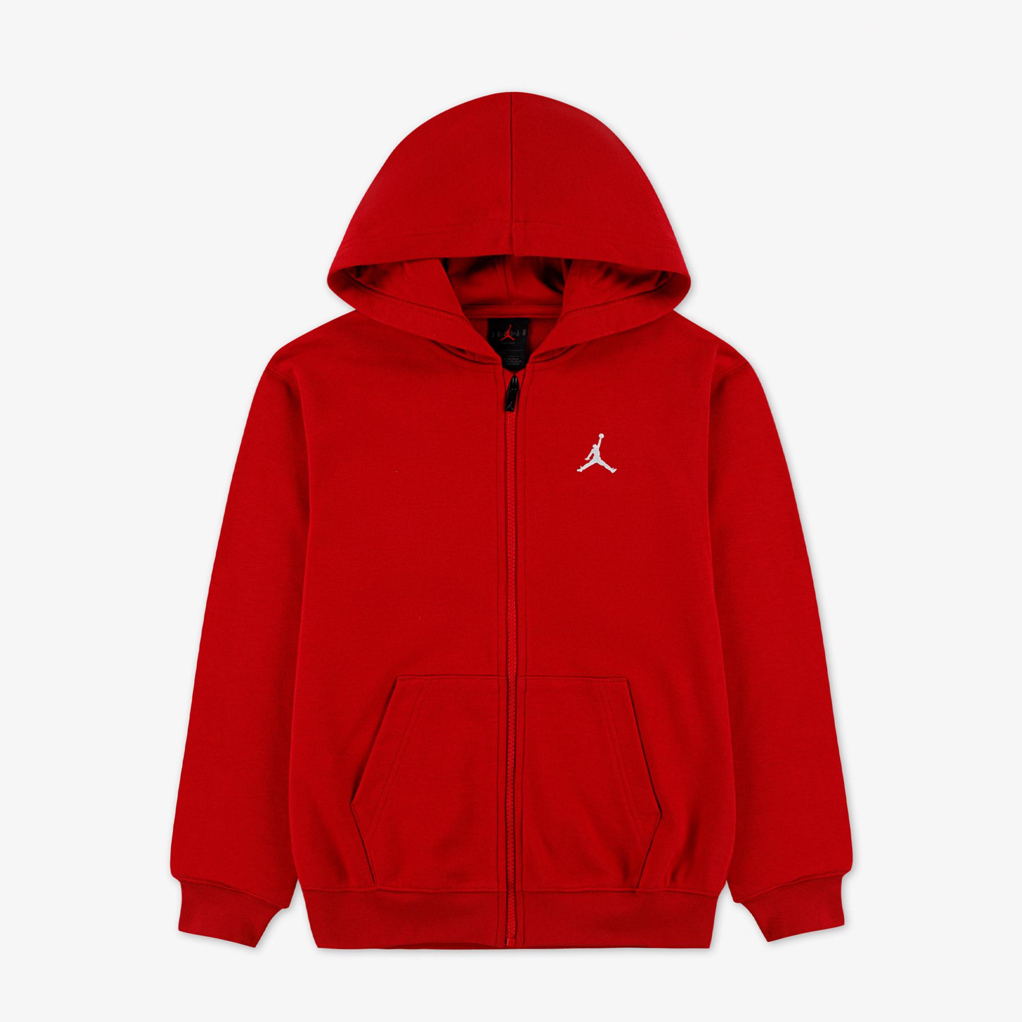 Jordan Brooklyn Çocuk Kırmızı Fermuarlı Sweatshirt