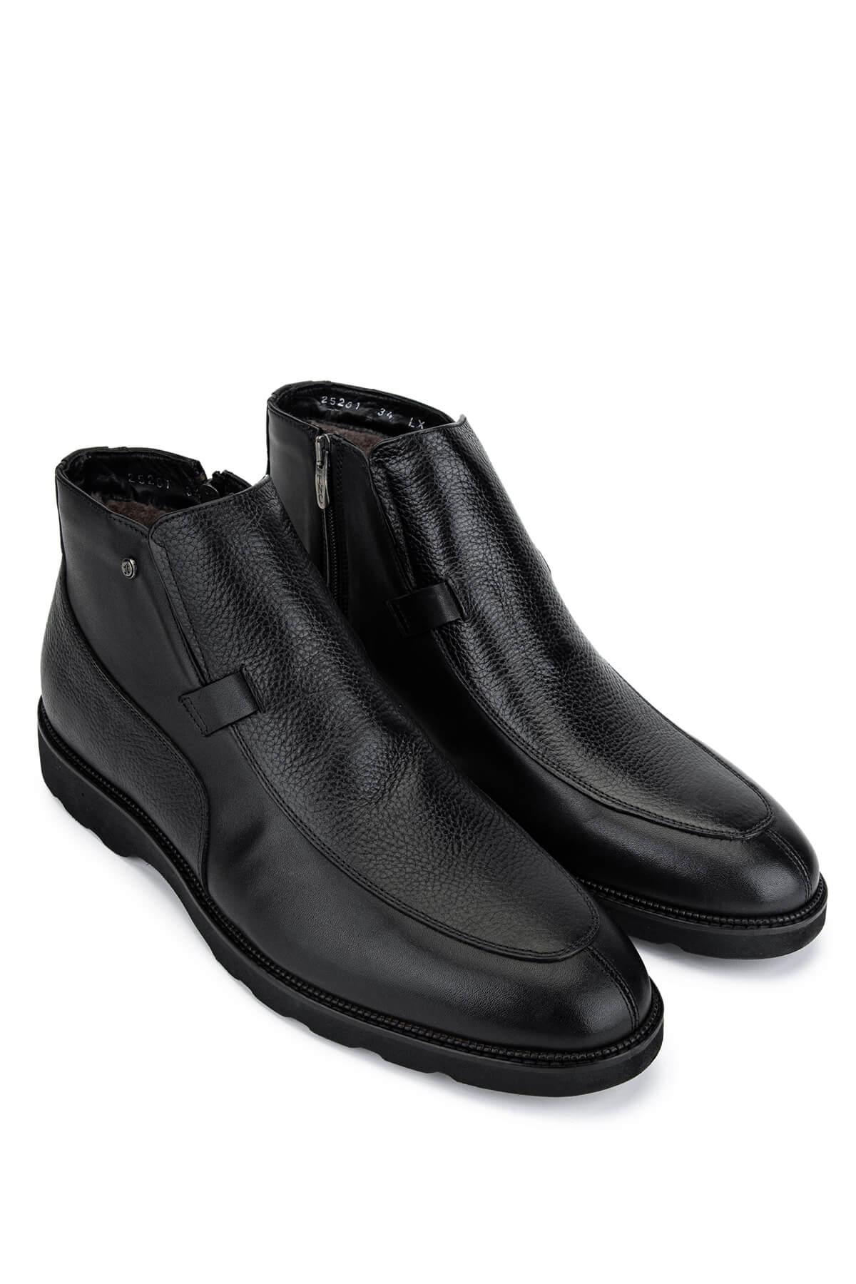 Tamer Tanca Erkek Hakiki Deri Siyah Klasik Bot