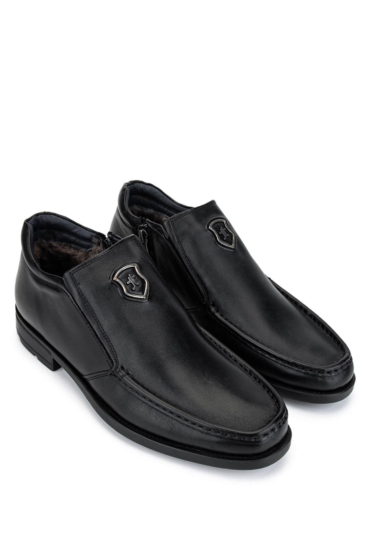 Tamer Tanca Erkek Hakiki Deri Siyah Klasik Bot