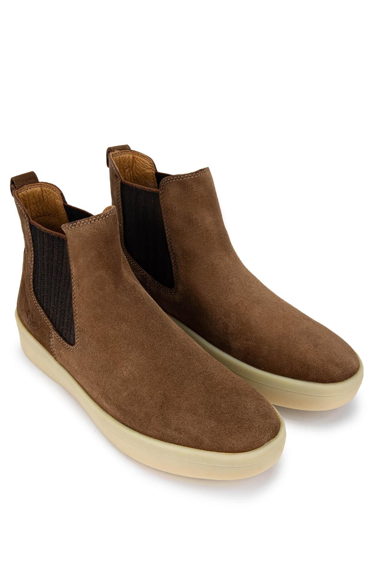 Tamer Tanca Erkek Hakiki Deri Taba Süet Casual Bot