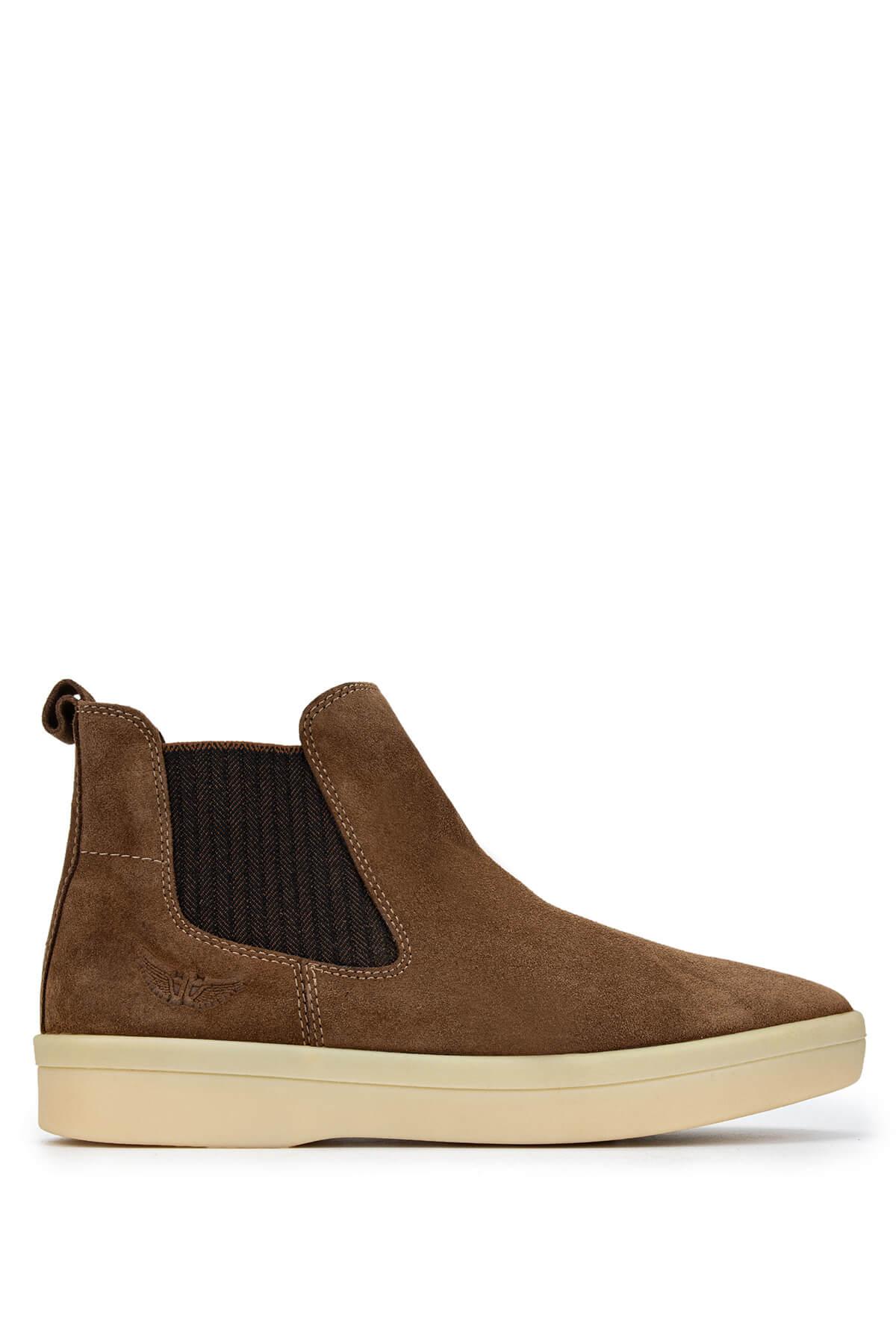 Tamer Tanca Erkek Hakiki Deri Taba Süet Casual Bot