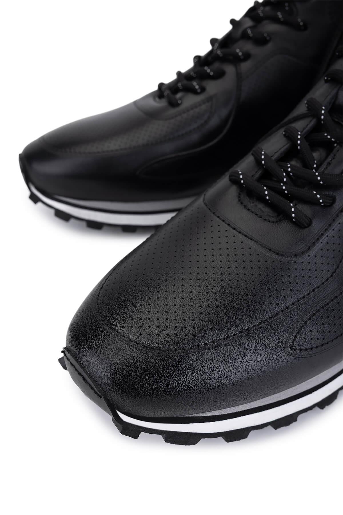 Tamer Tanca Erkek Hakiki Deri Siyah Casual Bot