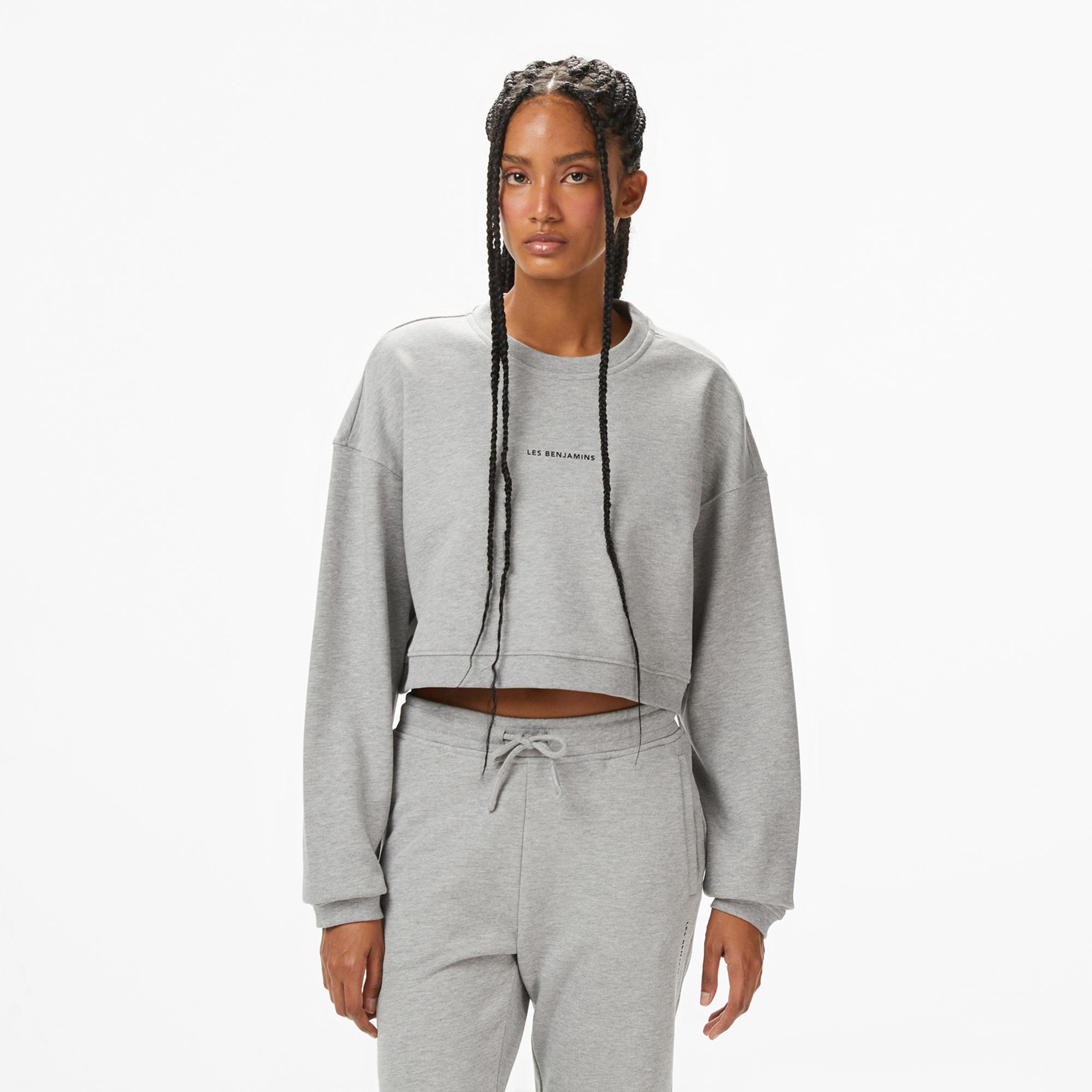Les Benjamins Essentials 308 Kadın Gri Sweatshirt