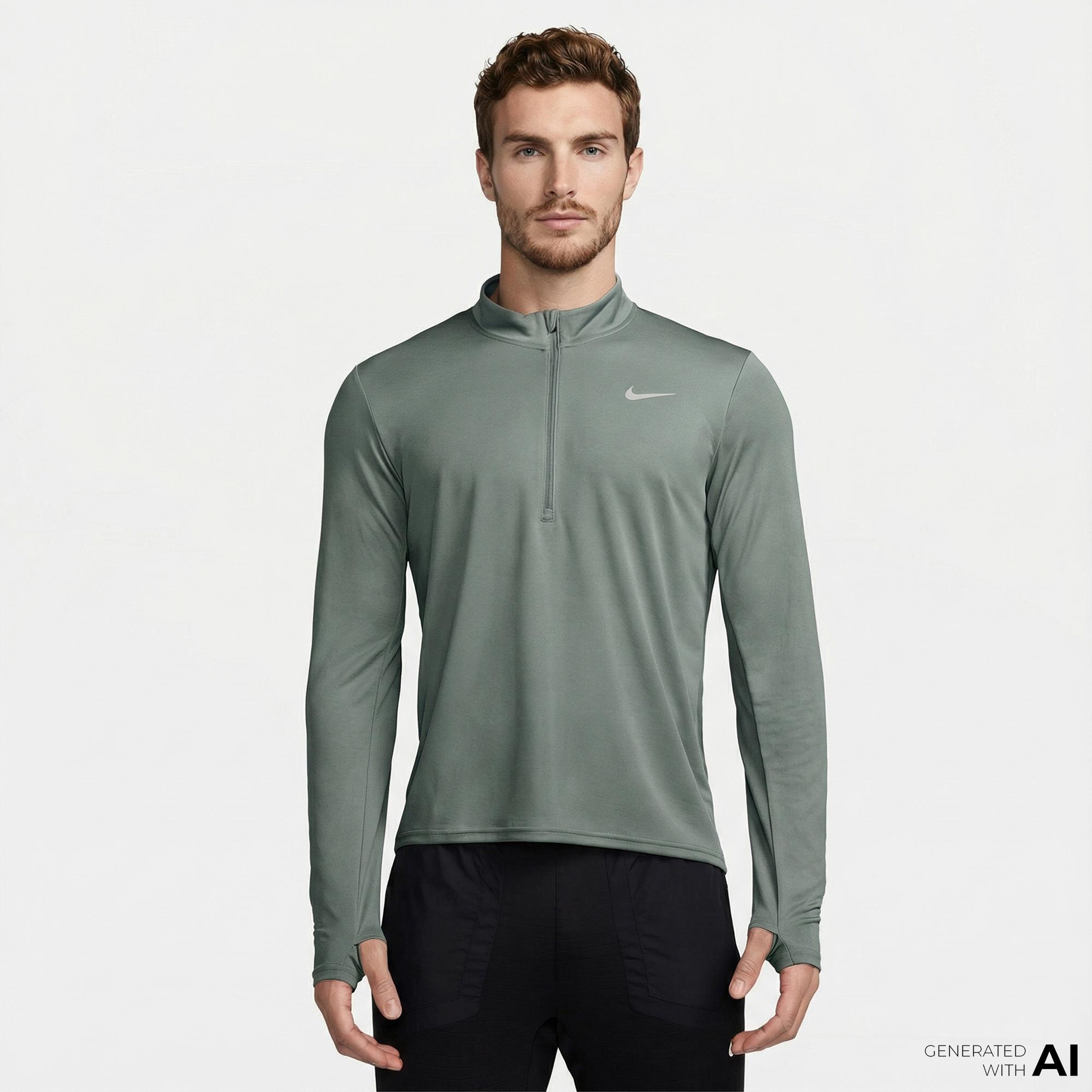 Nike Dri-Fit Pacer Erkek Yeşil T-Shirt