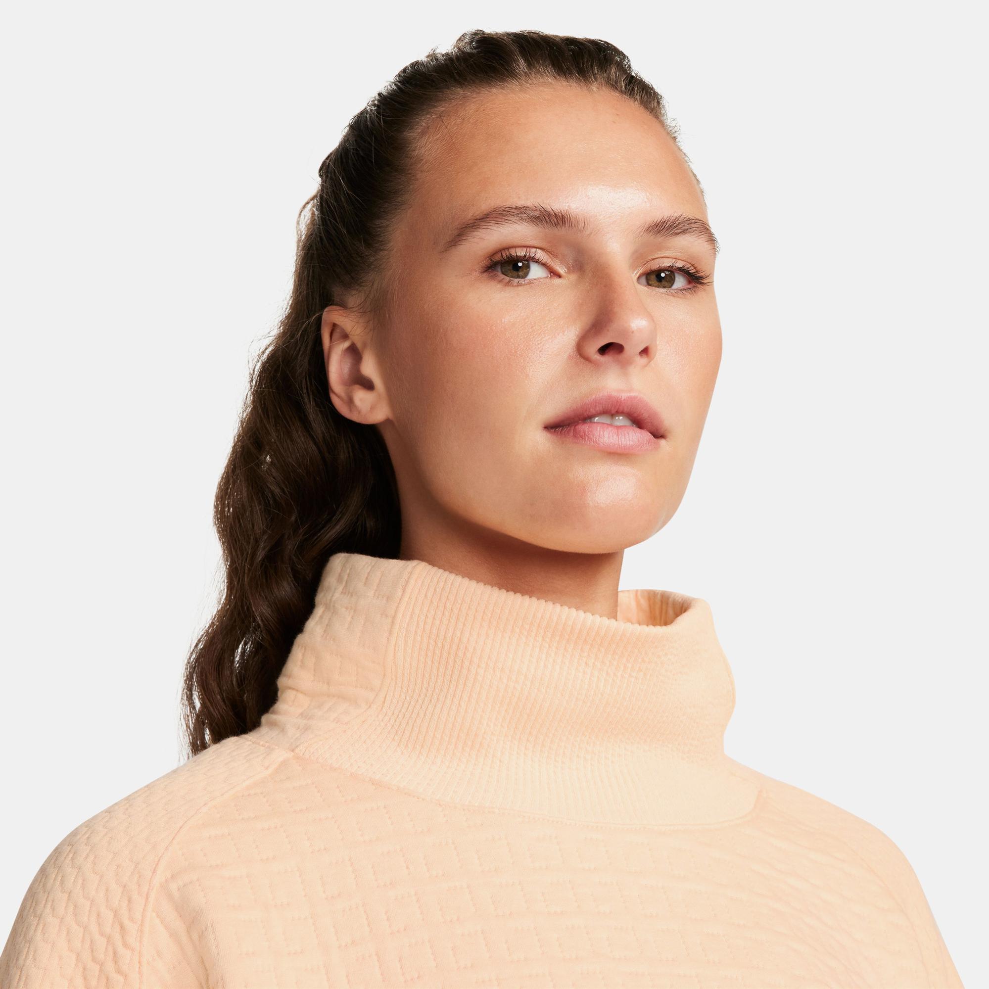 Nike Yoga Therma-Fit Fleece Kadın Turuncu Sweatshirt