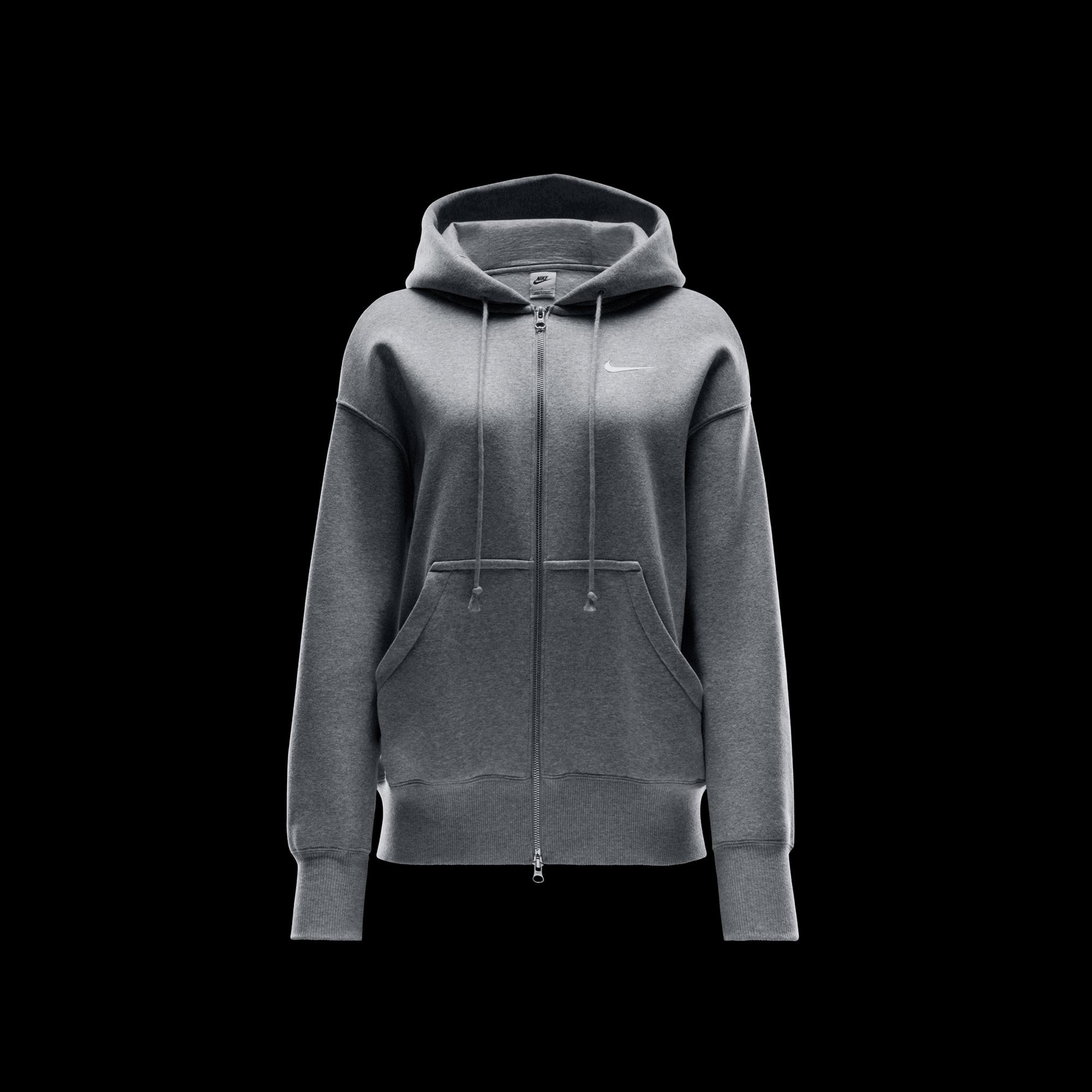 Nike Sportswear Phoenix Fleece Oversize Kadın Gri Hoodie