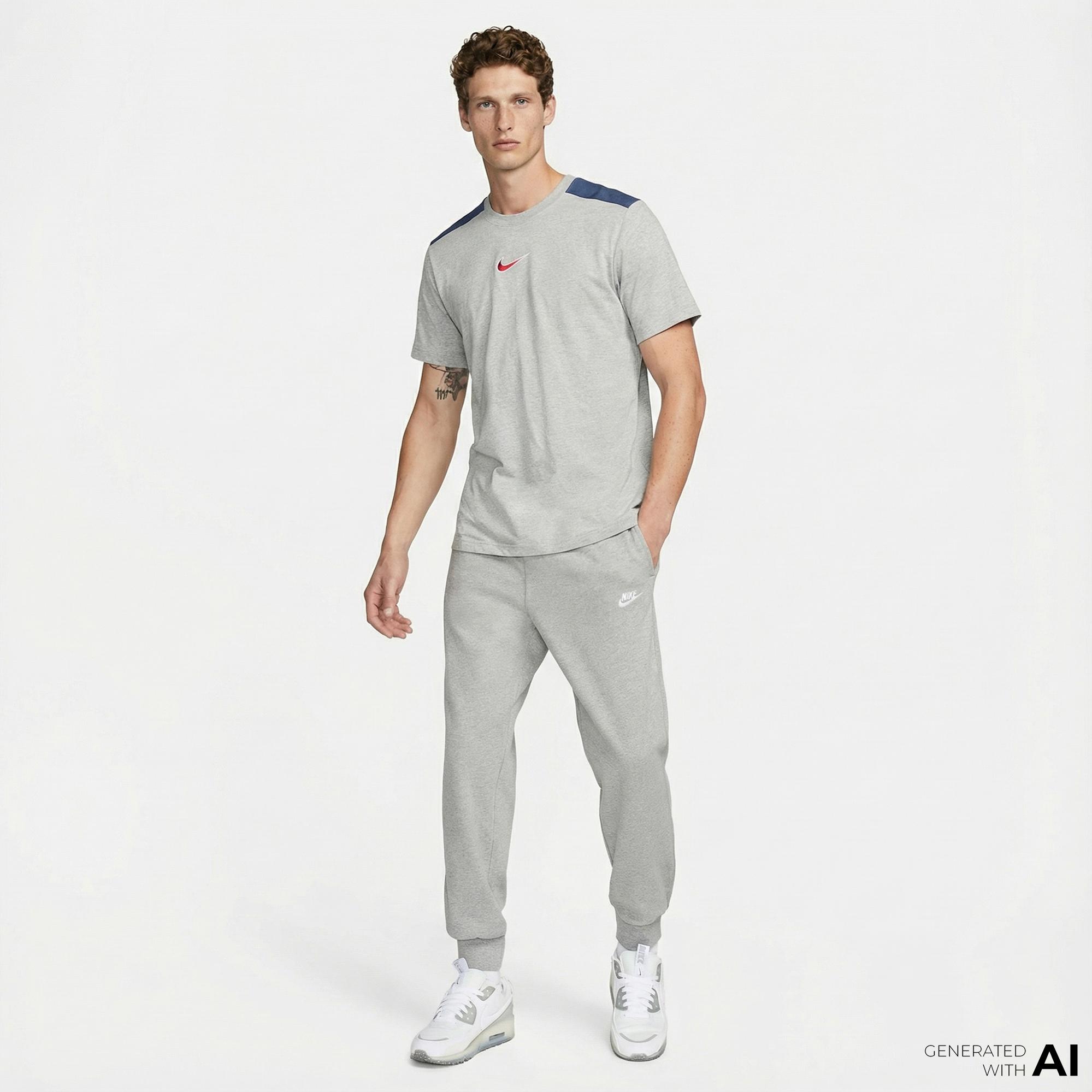 Nike Club Erkek Gri Eşofman Altı