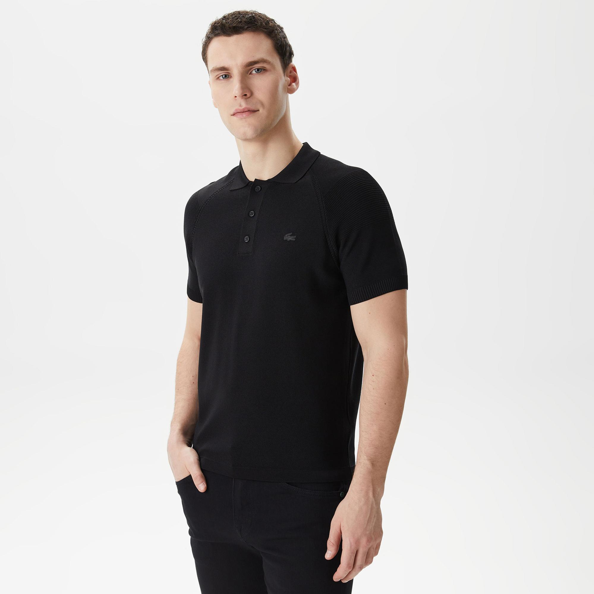 Lacoste Erkek Regular Fit Kısa Kollu Polo Yaka Siyah Triko