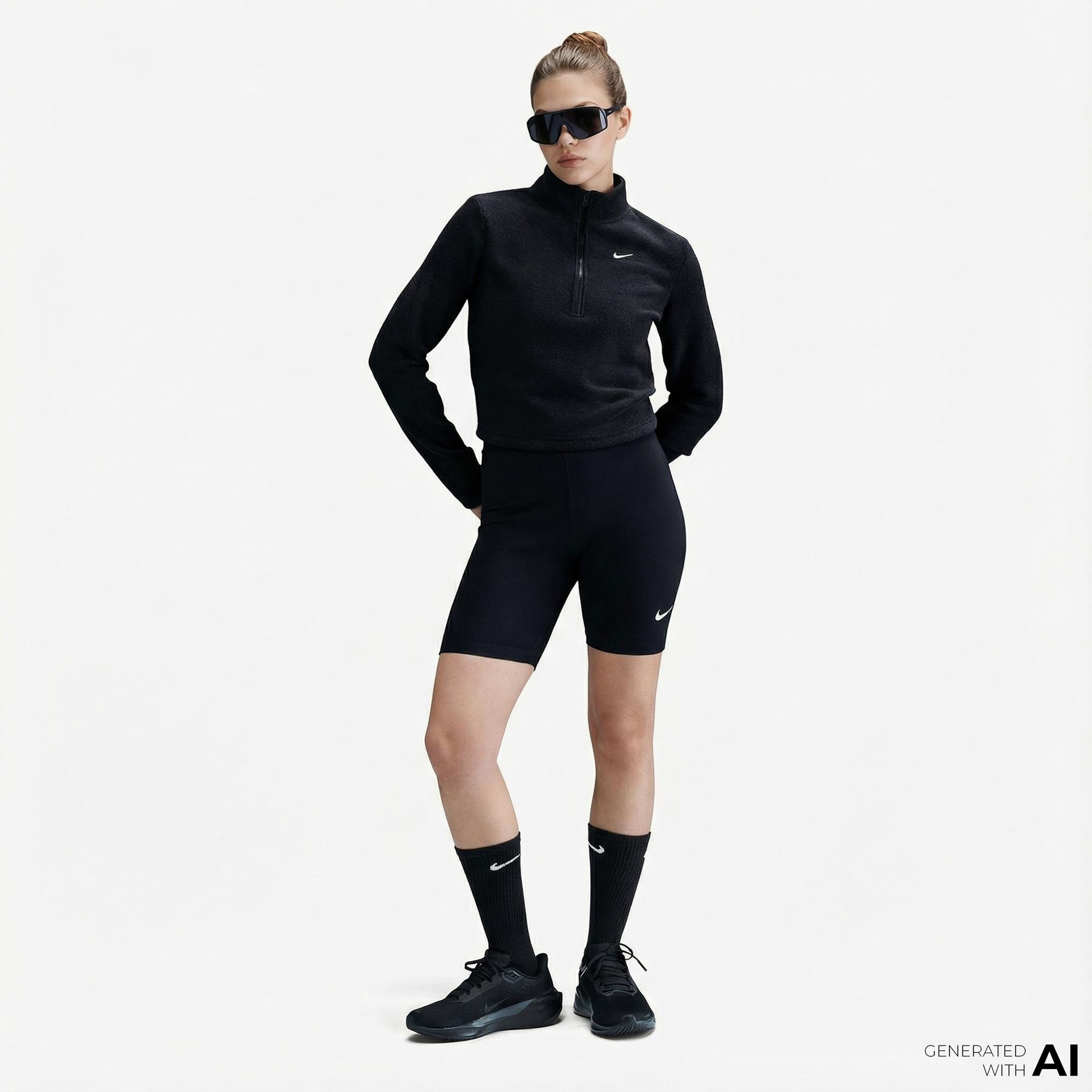 Nike Sportswear Phoenix Plush Kadın Siyah Sweatshirt