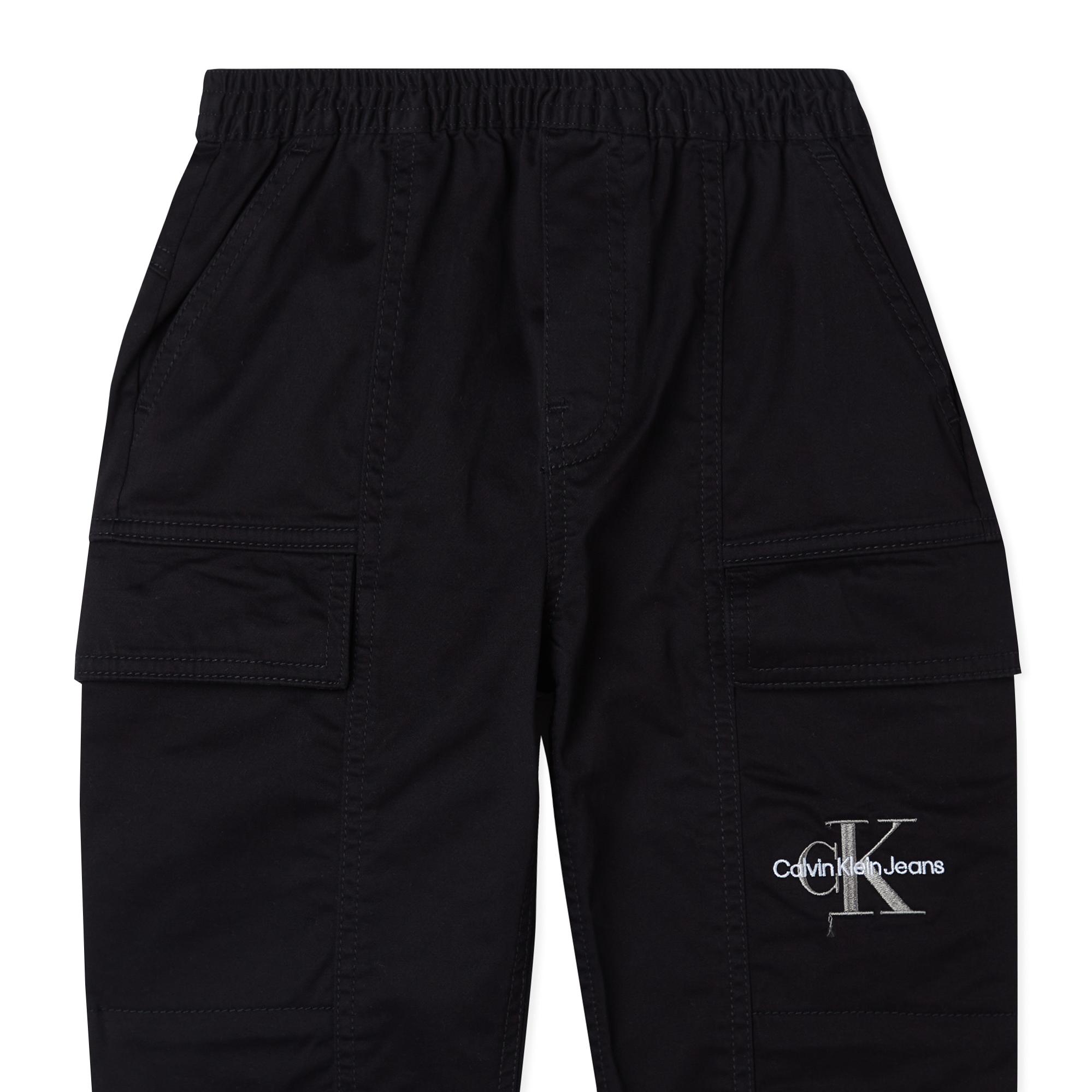 Calvin Klein Essential Woven Cargo Çocuk Siyah Pantolon