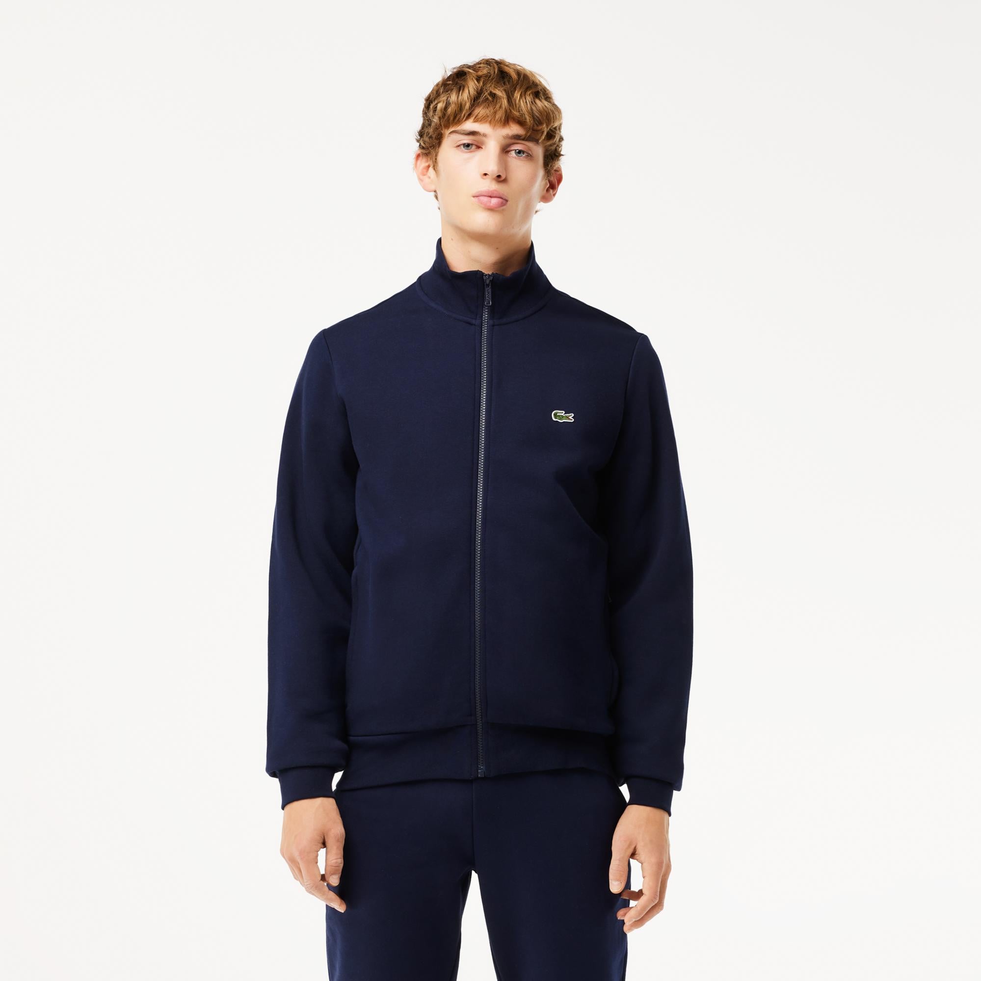 Lacoste Erkek Regular Fit Fermuarlı Lacivert Sweatshirt