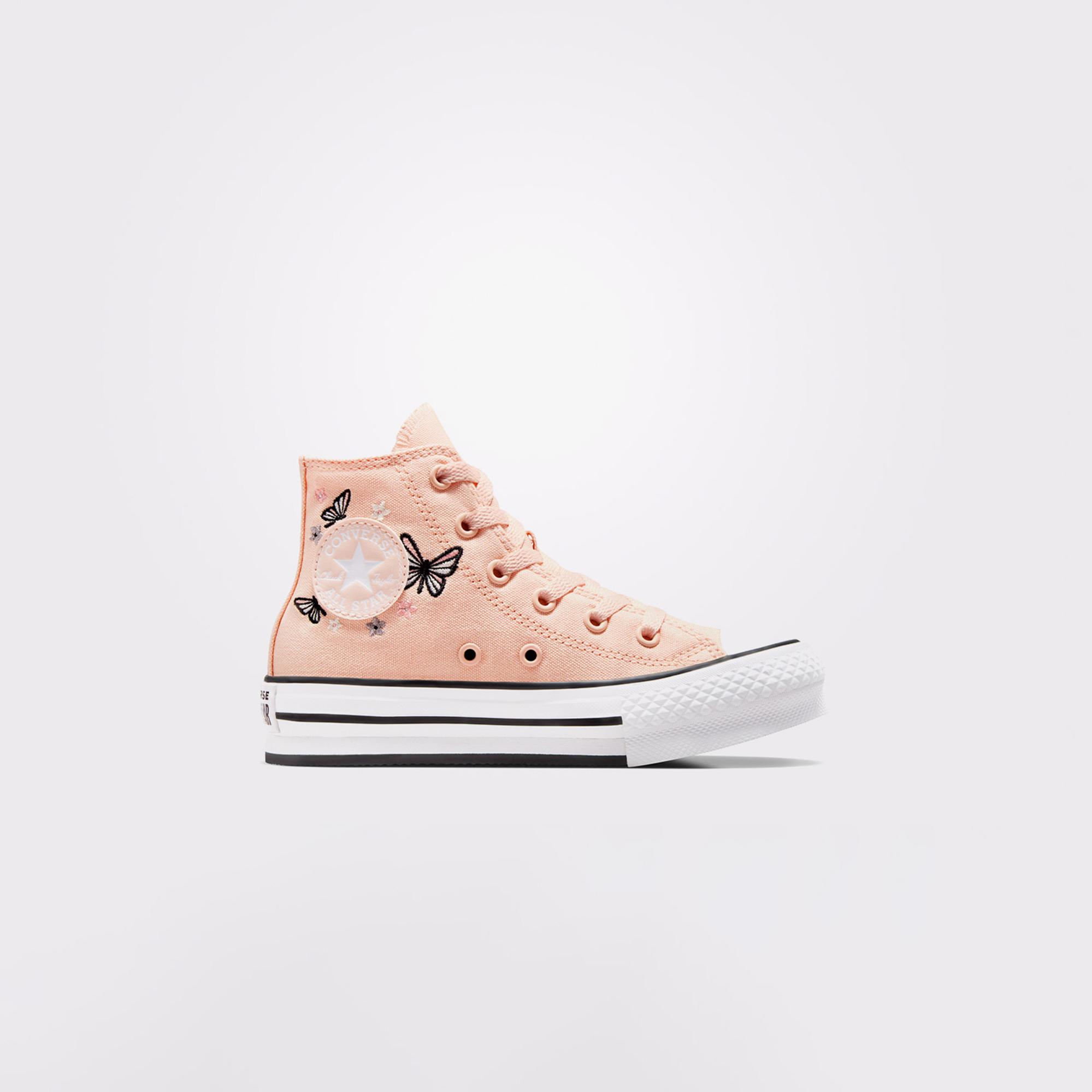 Converse Chuck Taylor All Star EVA Lift Butterflies Çocuk Pembe Platform Sneaker